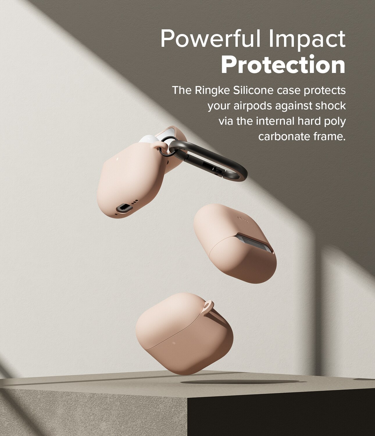 Silicone Funda Apple AirPods 4 Pink Sand