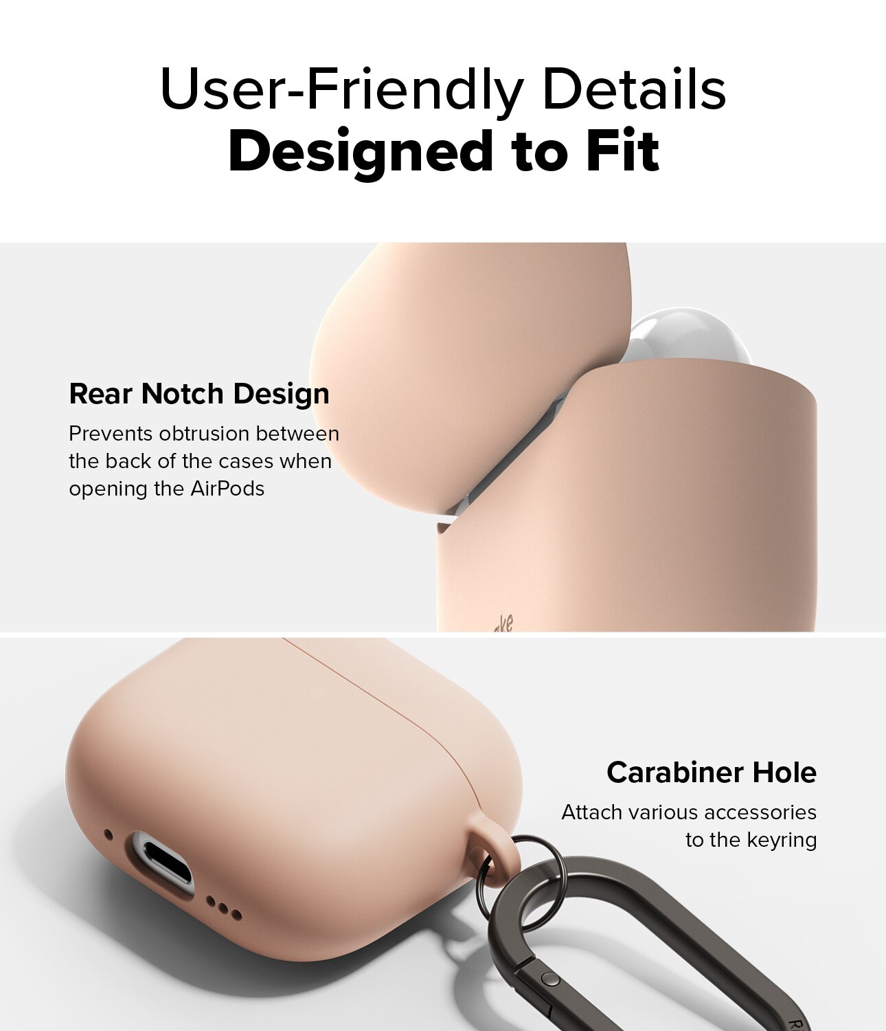 Silicone Funda Apple AirPods 4 Pink Sand