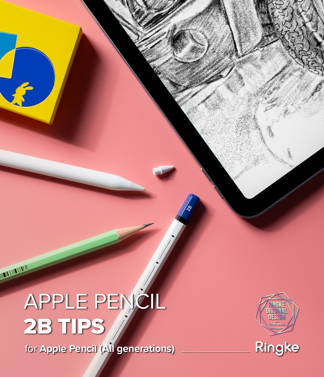2B Tip Apple Pencil (3 piezas) blanco