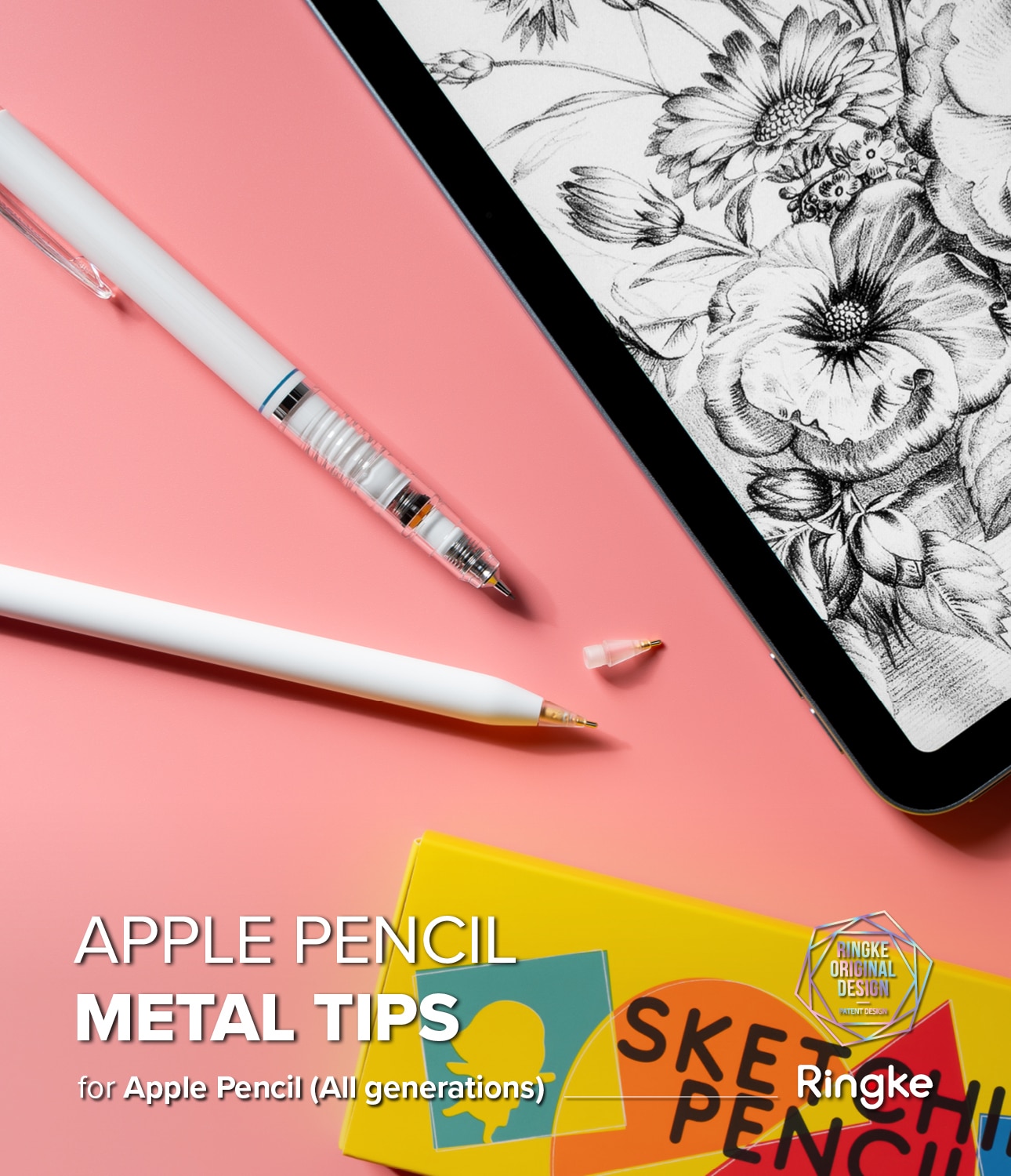 Metal Tip Apple Pencil (3 piezas) blanco