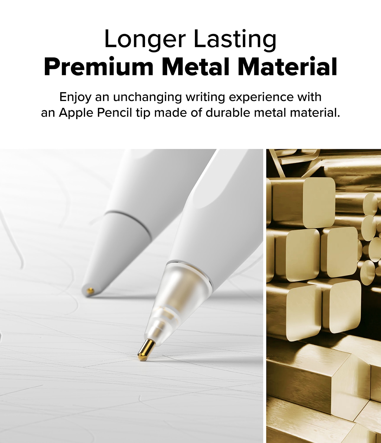 Metal Tip Apple Pencil (3 piezas) blanco