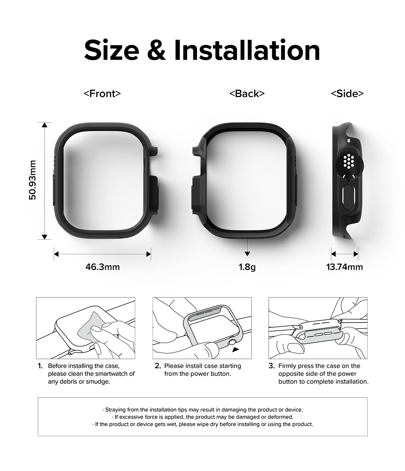 Funda Slim (2 piezas) Apple Watch Ultra 49mm 1st Gen Multi color/patrón