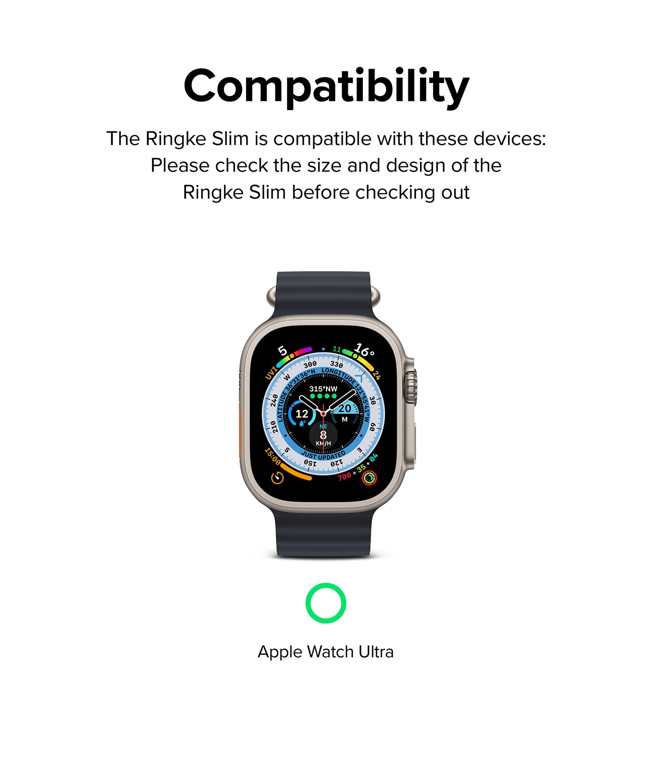 Funda Slim (2 piezas) Apple Watch Ultra 2 49mm Titanium Gray & Clear