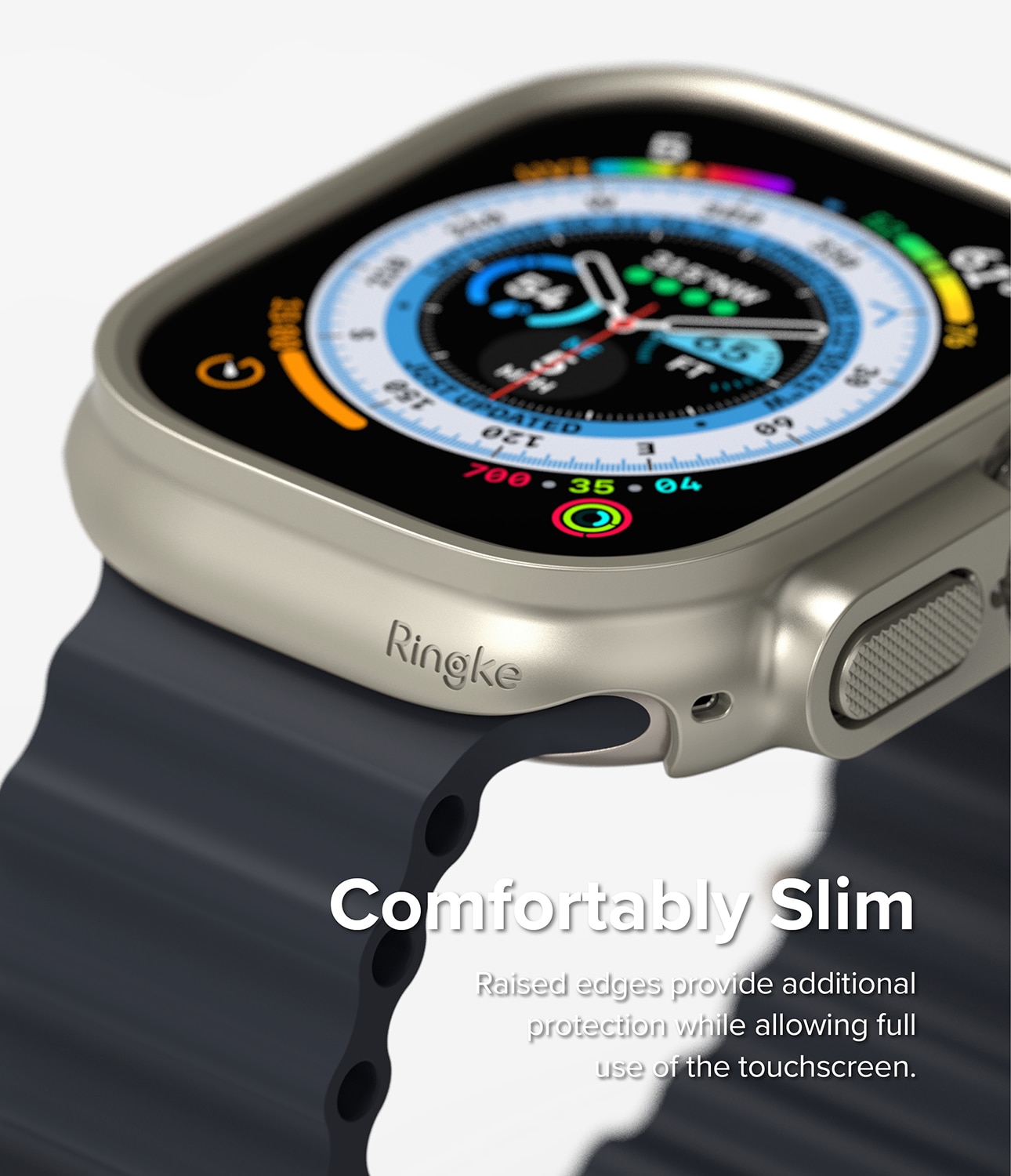 Funda Slim (2 piezas) Apple Watch Ultra 2 49mm Titanium Gray & Clear