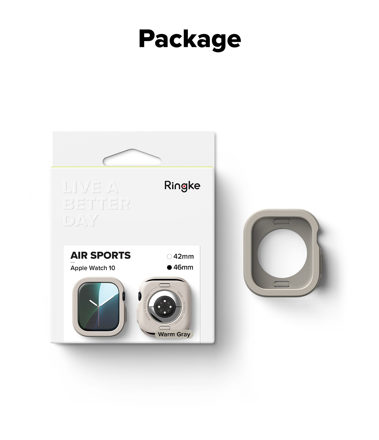 Funda Air Sports Apple Watch Series 10 46mm Warm Gray