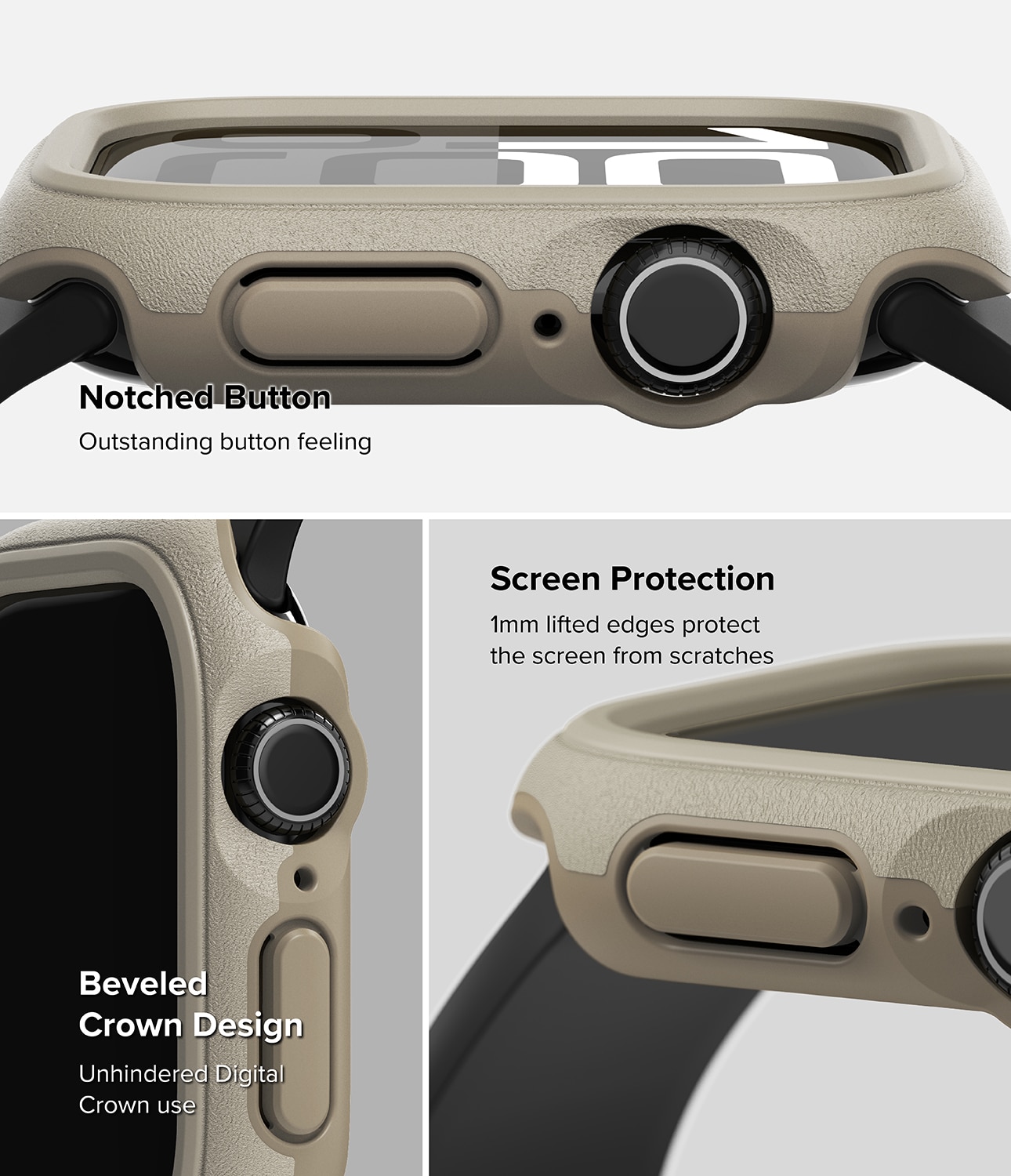 Funda Onyx Apple Watch Series 10 46mm Grey Sand