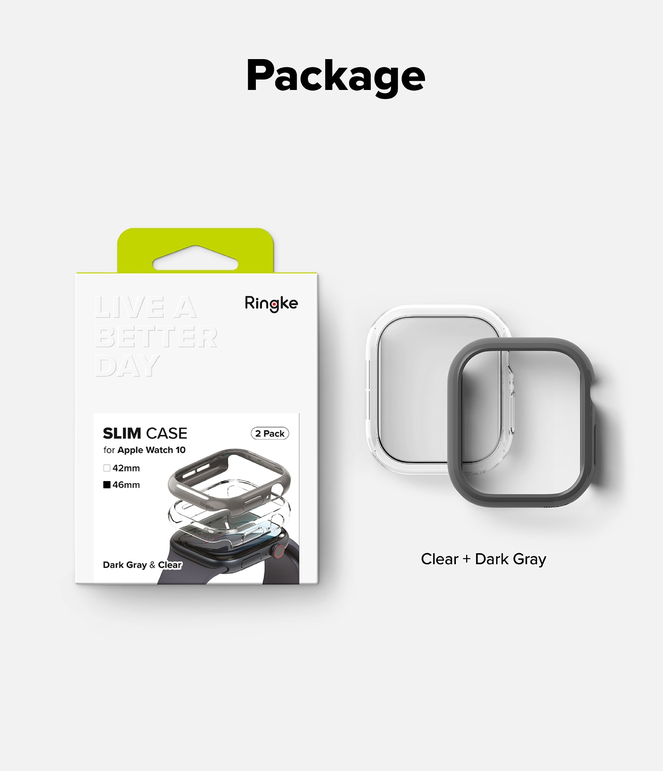 Funda Slim (2 piezas) Apple Watch Series 10 46mm Multi color/patrón