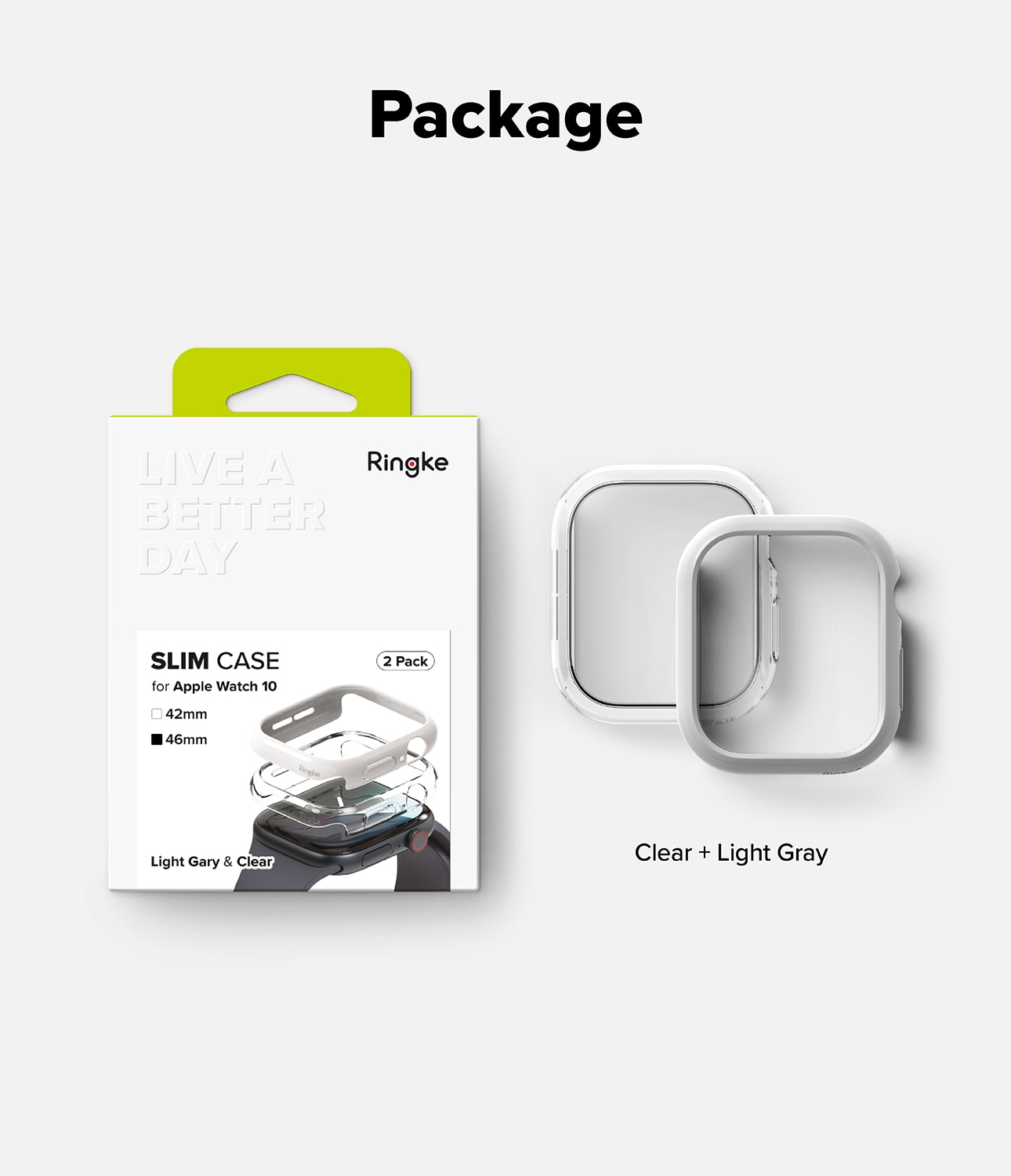 Funda Slim (2 piezas) Apple Watch Series 10 46mm Multi color/patrón
