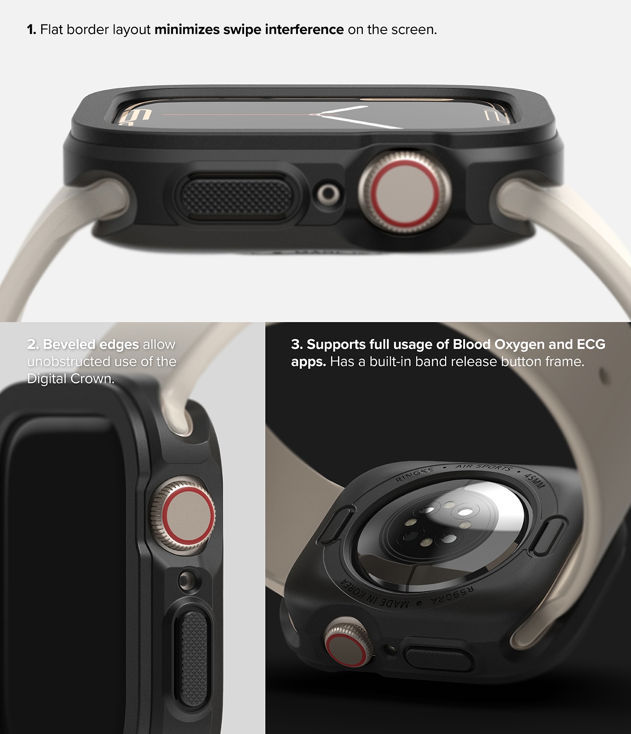 Funda Air Sports Apple Watch Series 8 41mm Black