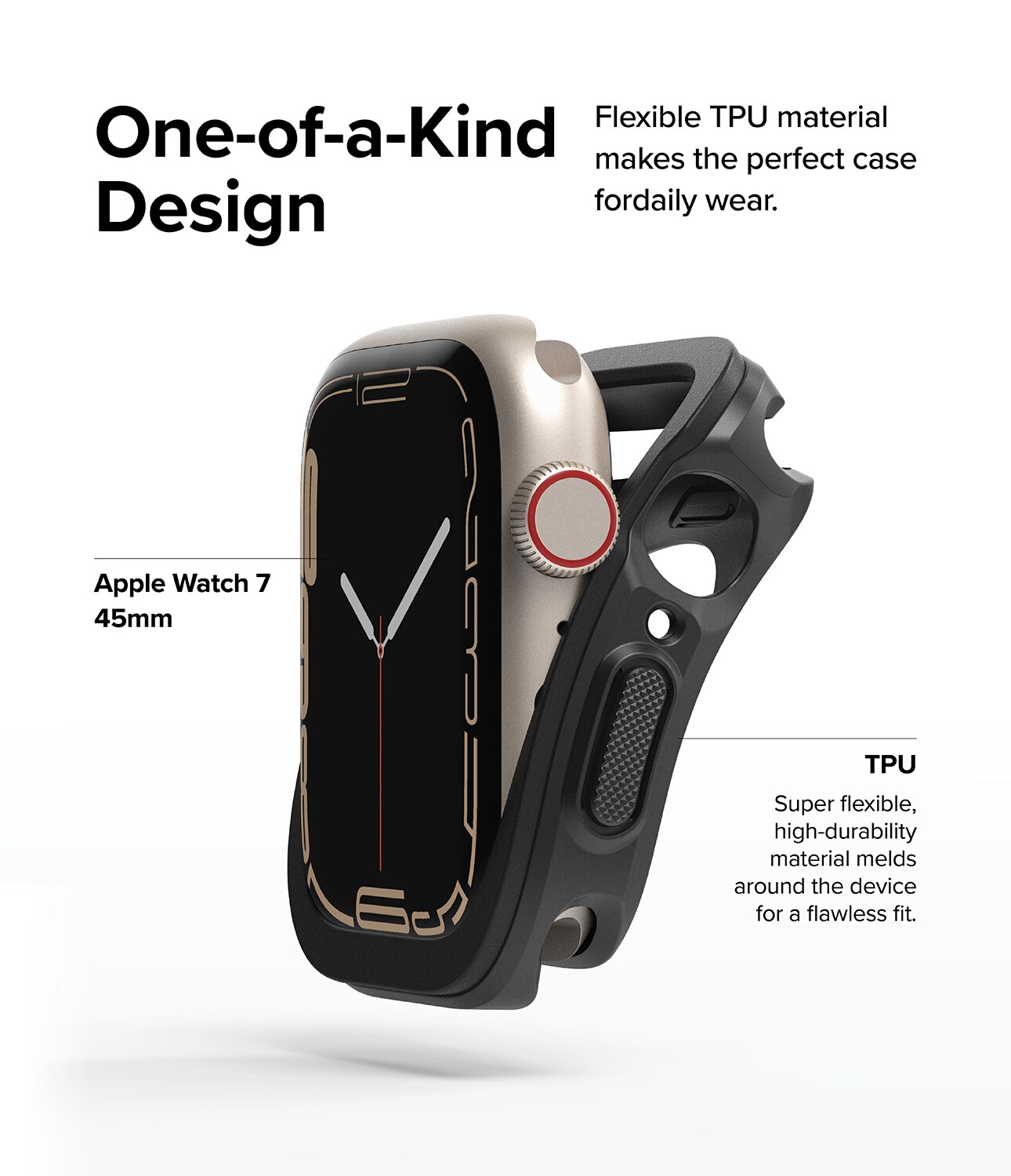 Funda Air Sports Apple Watch 45mm Series 8 Black