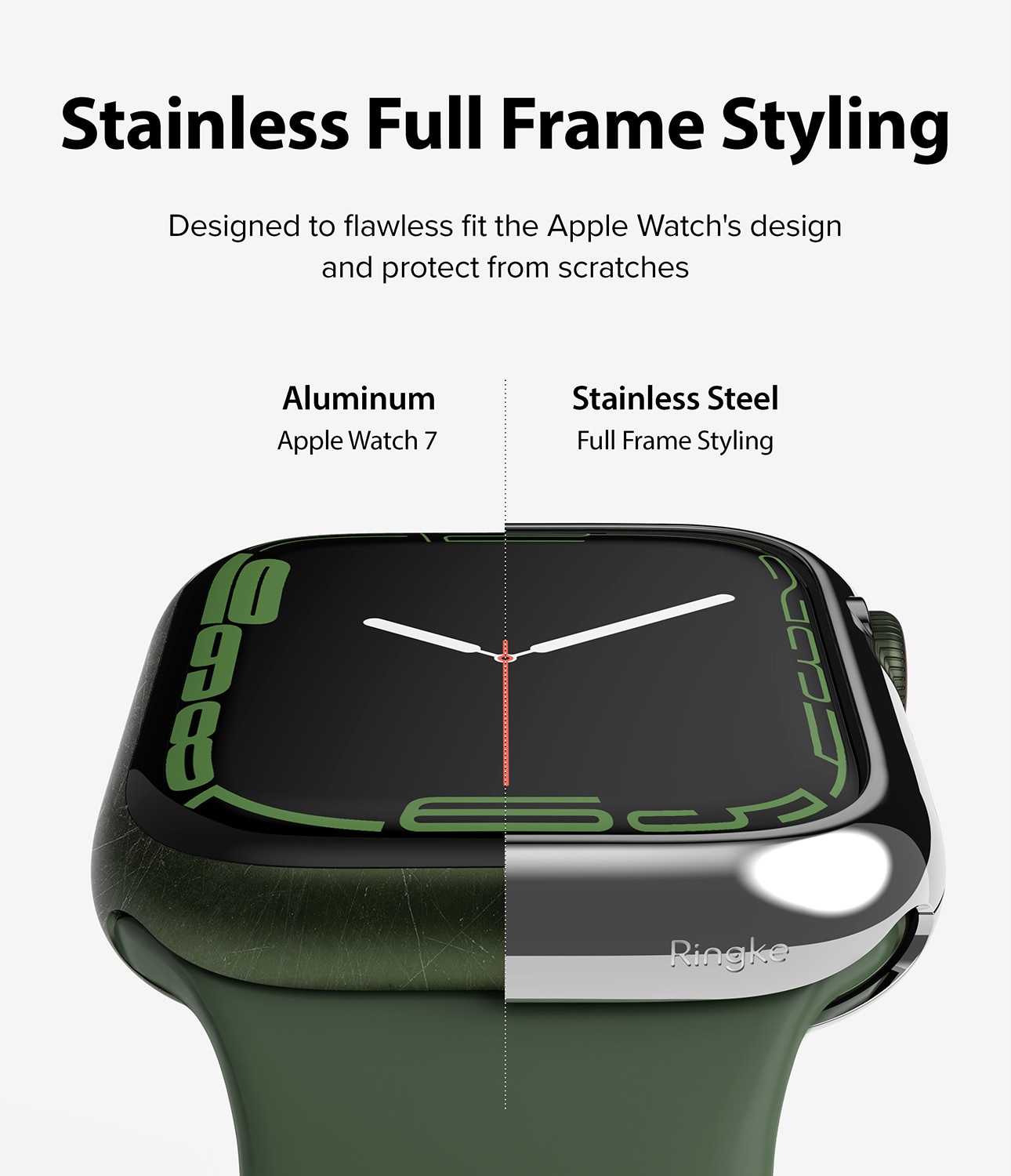 Funda Full Frame Apple Watch 41mm Series 9 Silver