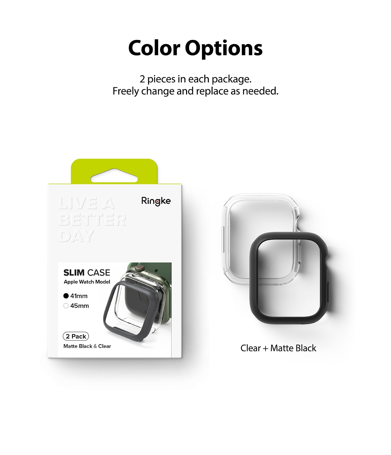 Funda Slim (2 piezas) Apple Watch Series 8 41mm Multi color/patrón
