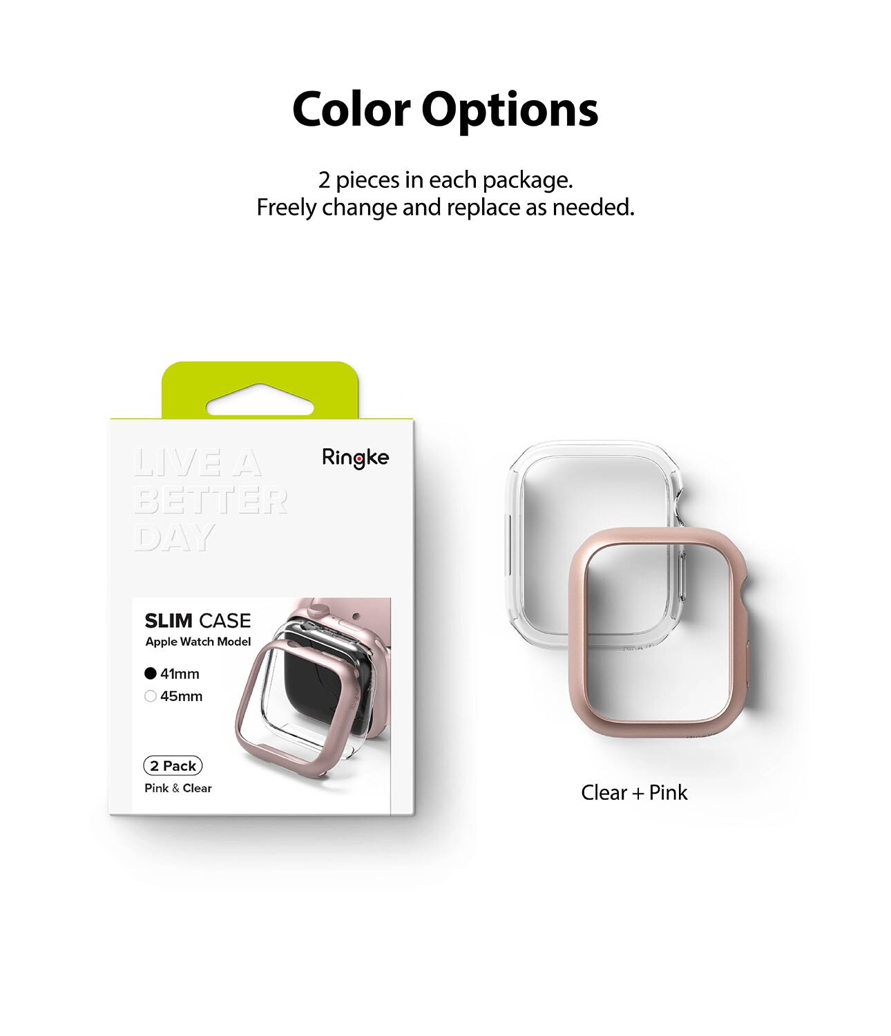 Funda Slim (2 piezas) Apple Watch Series 7 41mm Multi color/patrón