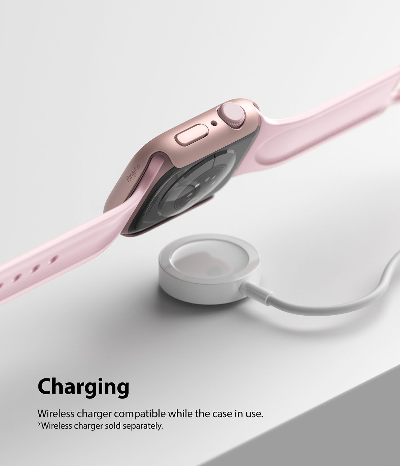 Funda Slim (2 piezas) Apple Watch 41mm Series 7 Pink & Clear