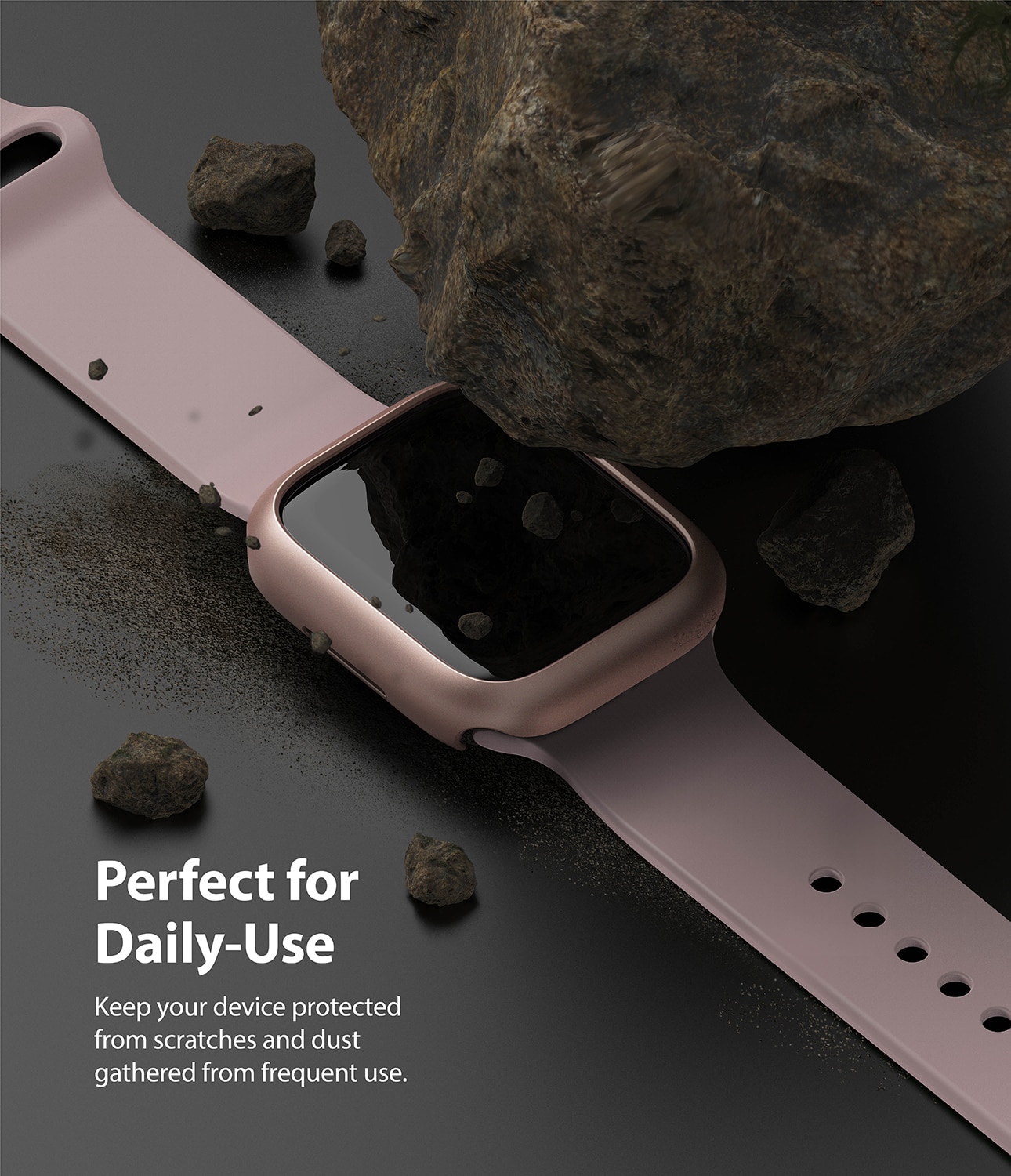 Funda Slim (2 piezas) Apple Watch 45mm Series 7 Pink & Clear
