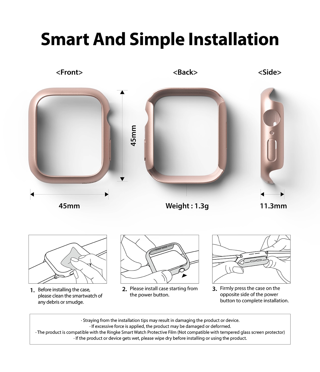 Funda Slim (2 piezas) Apple Watch Series 9 45mm Multi color/patrón