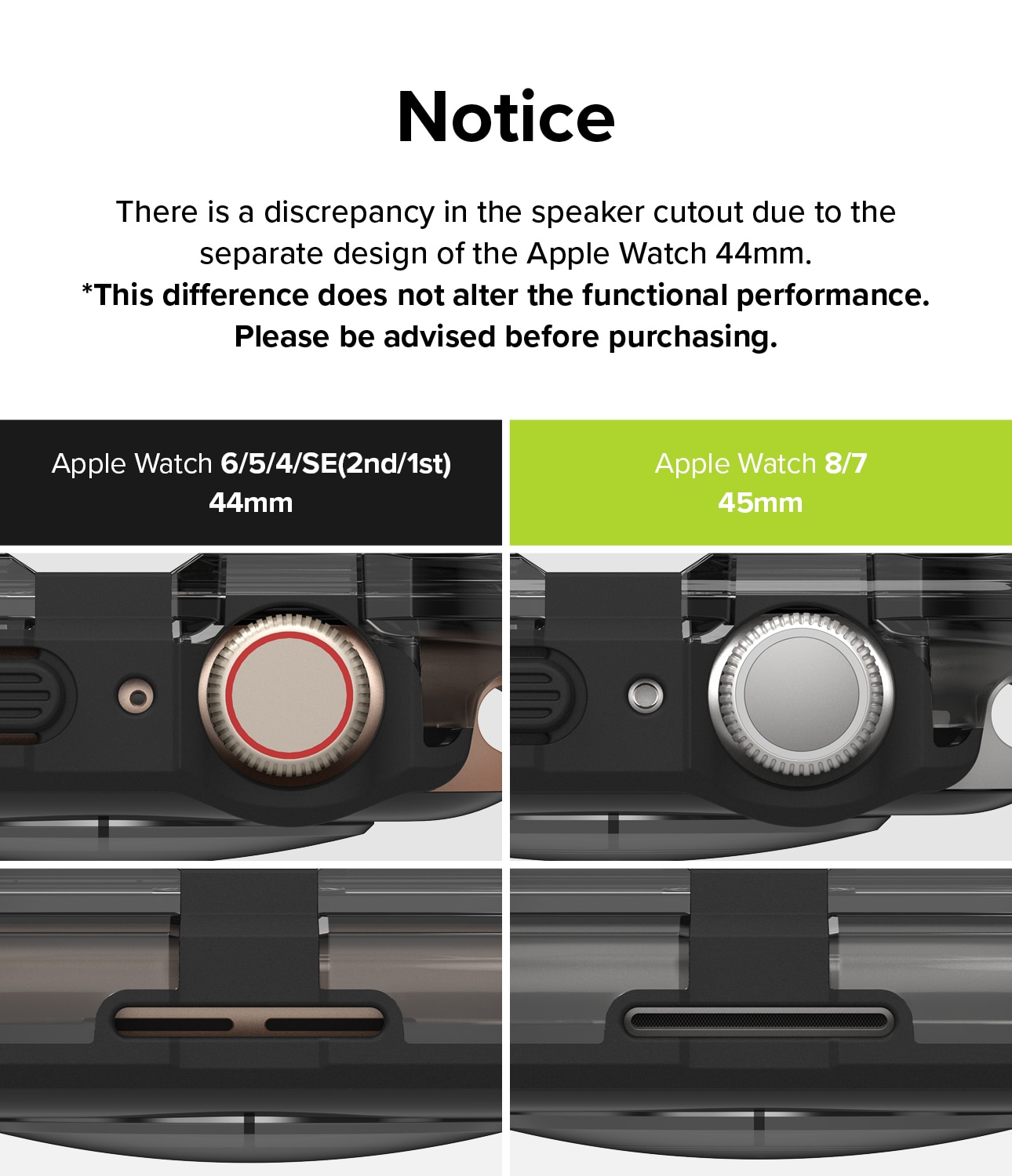 Funda Fusion Bumper Apple Watch 45mm Series 7 Black