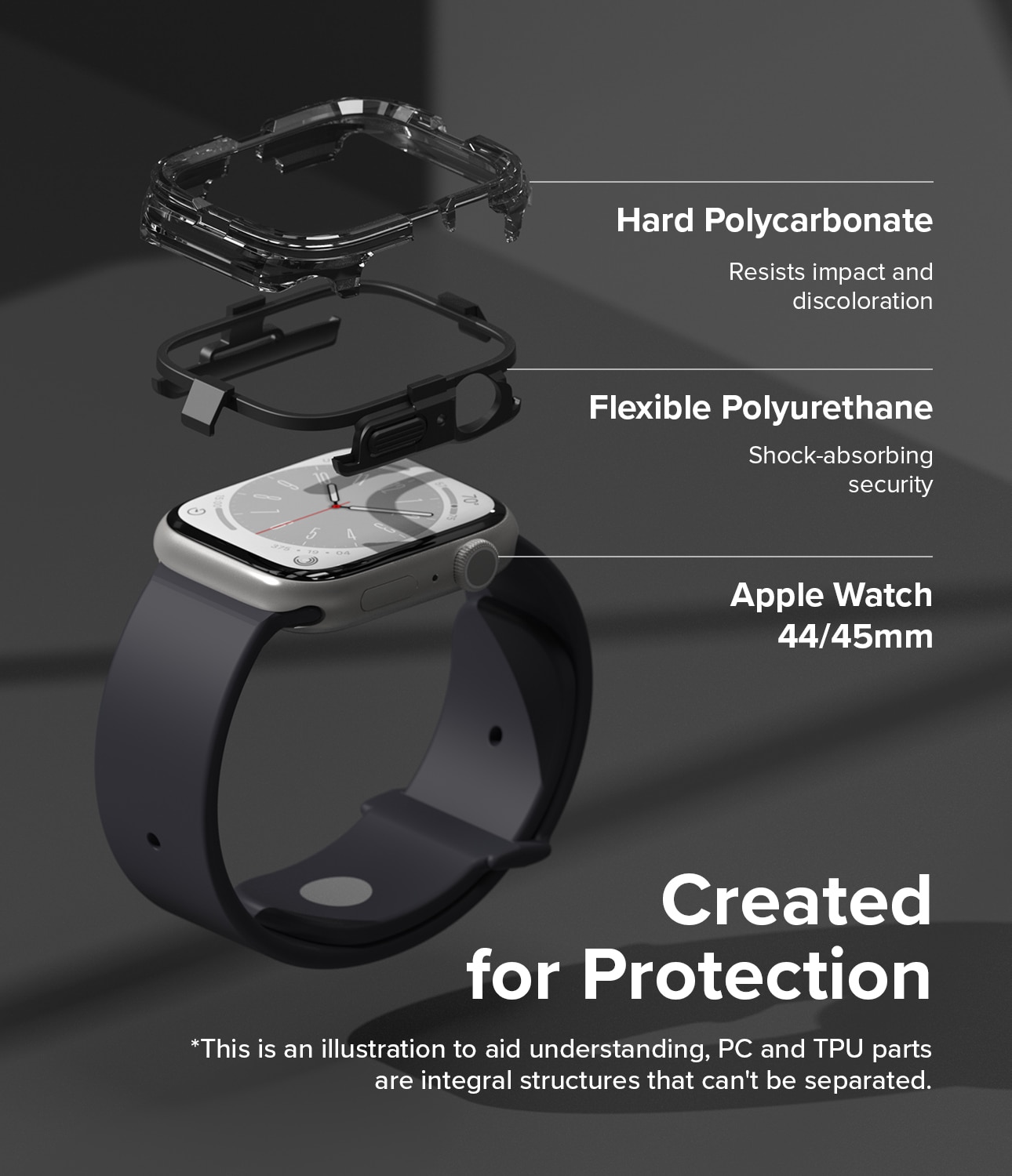 Funda Fusion Bumper Apple Watch SE 44mm Black