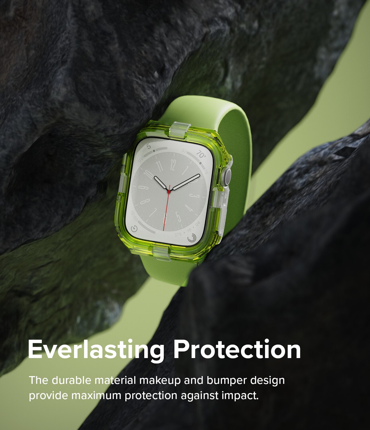 Funda Fusion Bumper Apple Watch 45mm Series 7 Neon Green