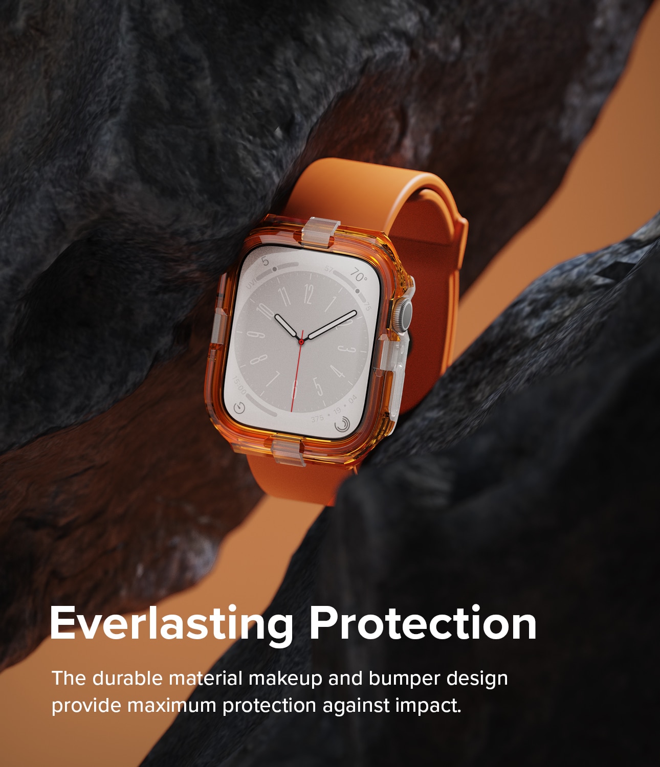 Funda Fusion Bumper Apple Watch 45mm Series 7 Neon Orange