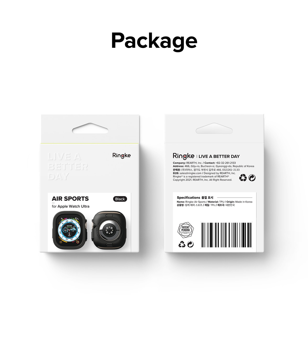 Funda Air Sports Apple Watch Ultra 49mm 1st Gen Black