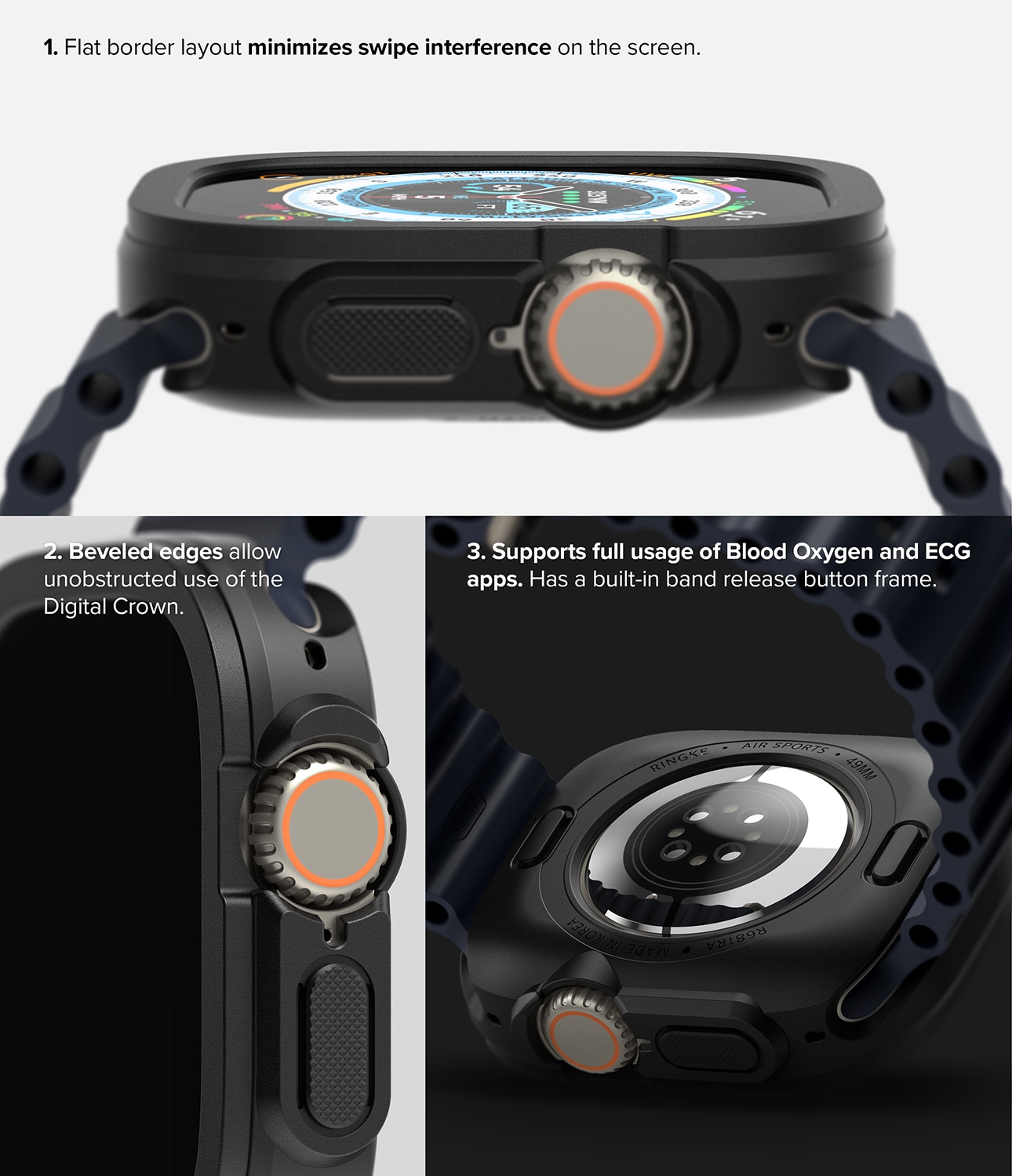 Funda Air Sports Apple Watch Ultra 49mm 1st Gen Black