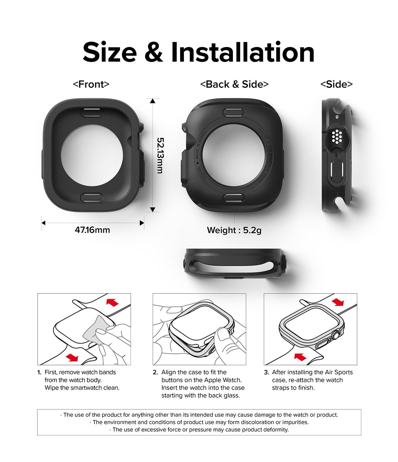 Funda Air Sports Apple Watch Ultra 49mm 1st Gen Black