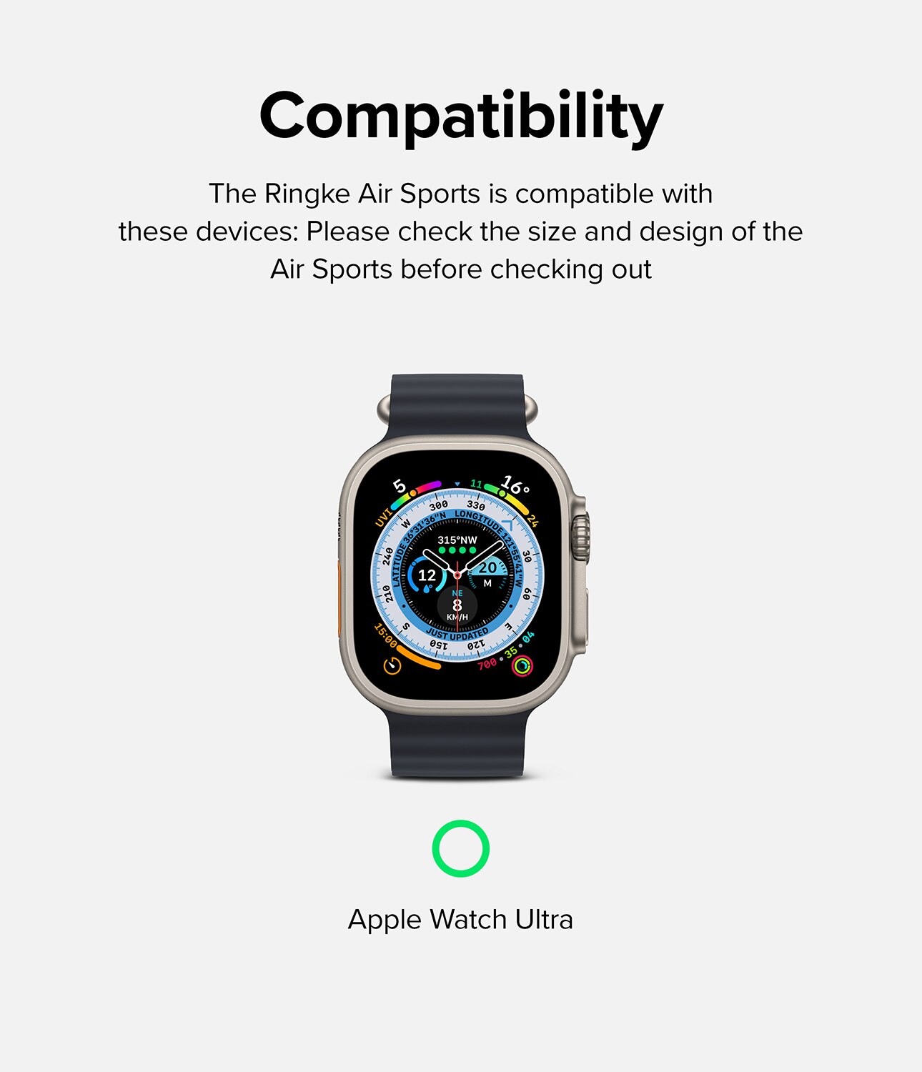 Funda Air Sports Apple Watch Ultra 49mm 1st Gen Black