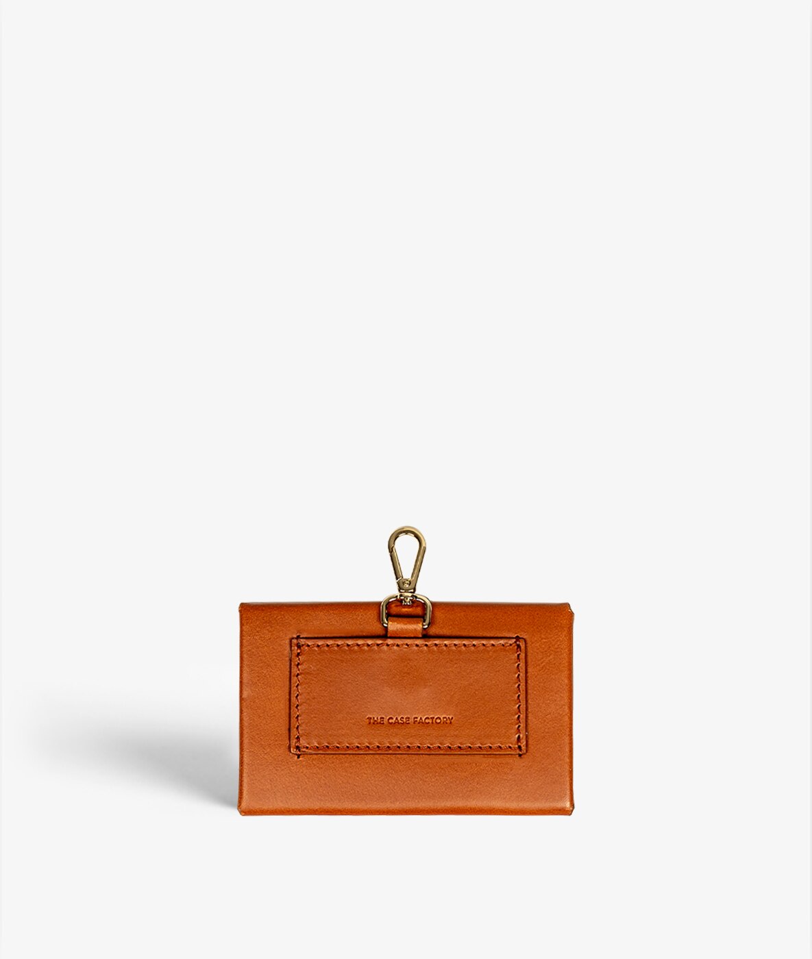 Mini Wallet Pouch Leather Vegetable Marrón