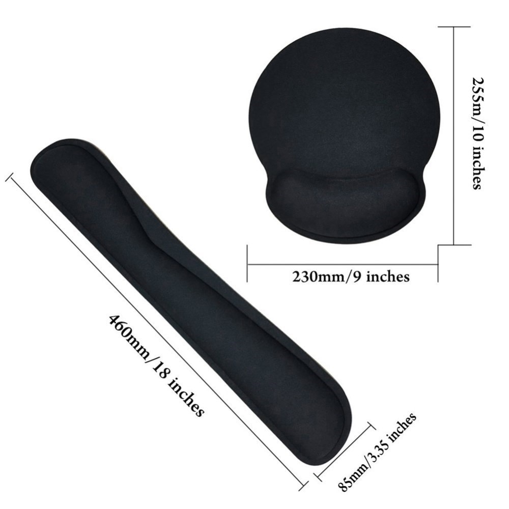 Soporte de muñeca para Teclado y Mousepad, negro