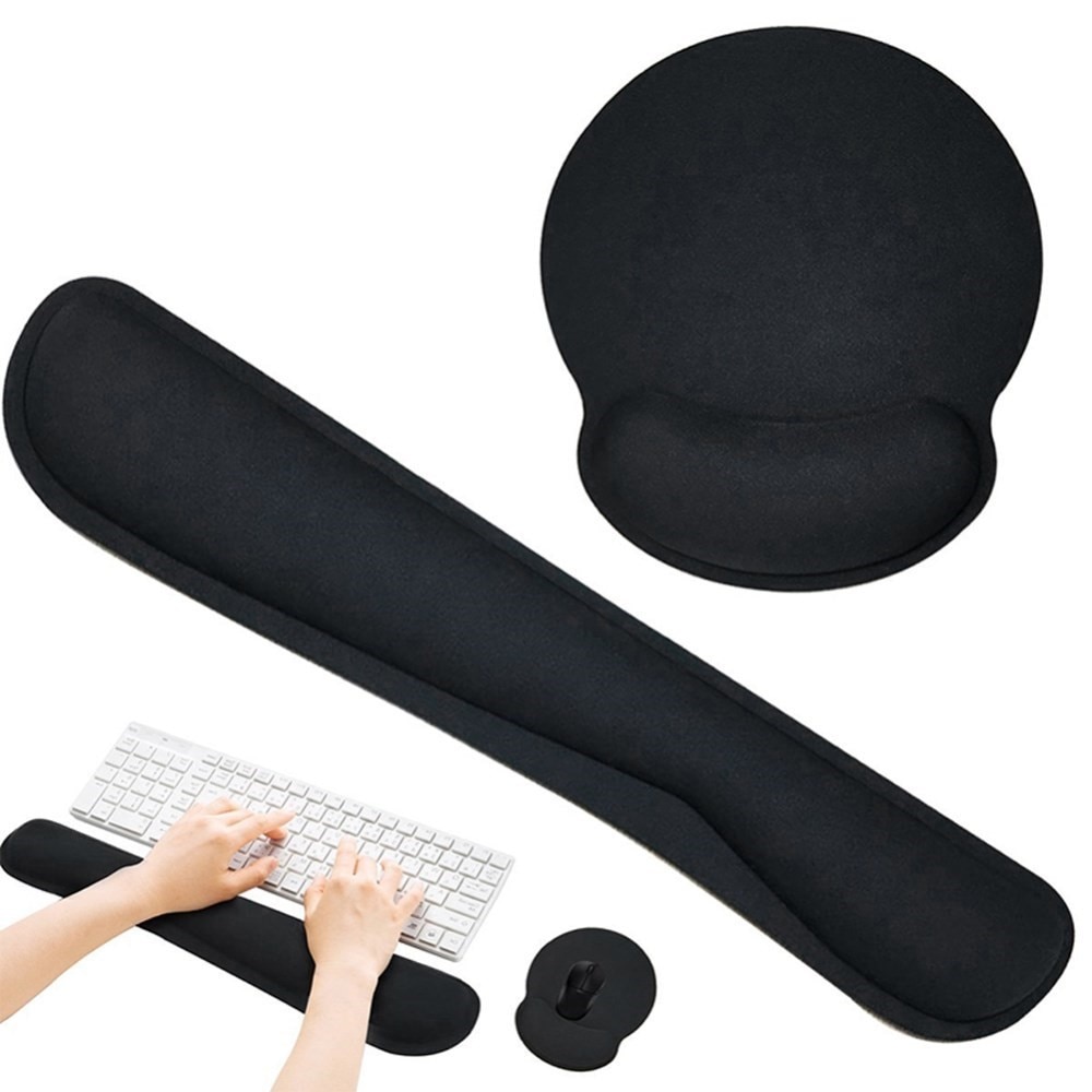 Soporte de muñeca para Teclado y Mousepad, negro