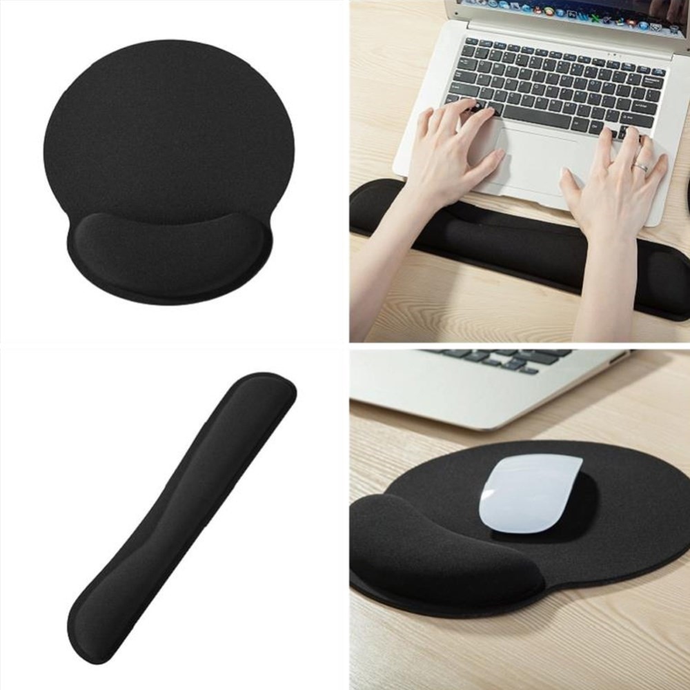 Soporte de muñeca para Teclado y Mousepad, negro