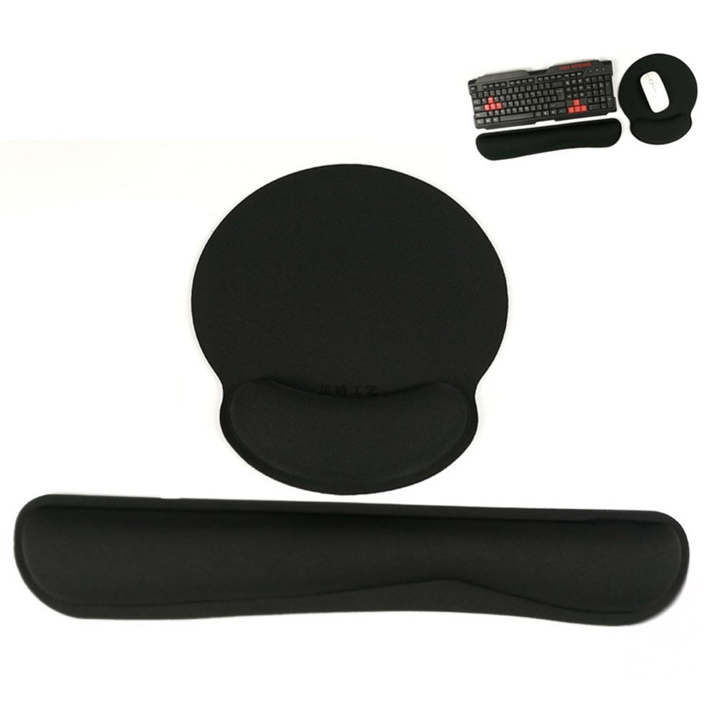 Soporte de muñeca para Teclado y Mousepad, negro