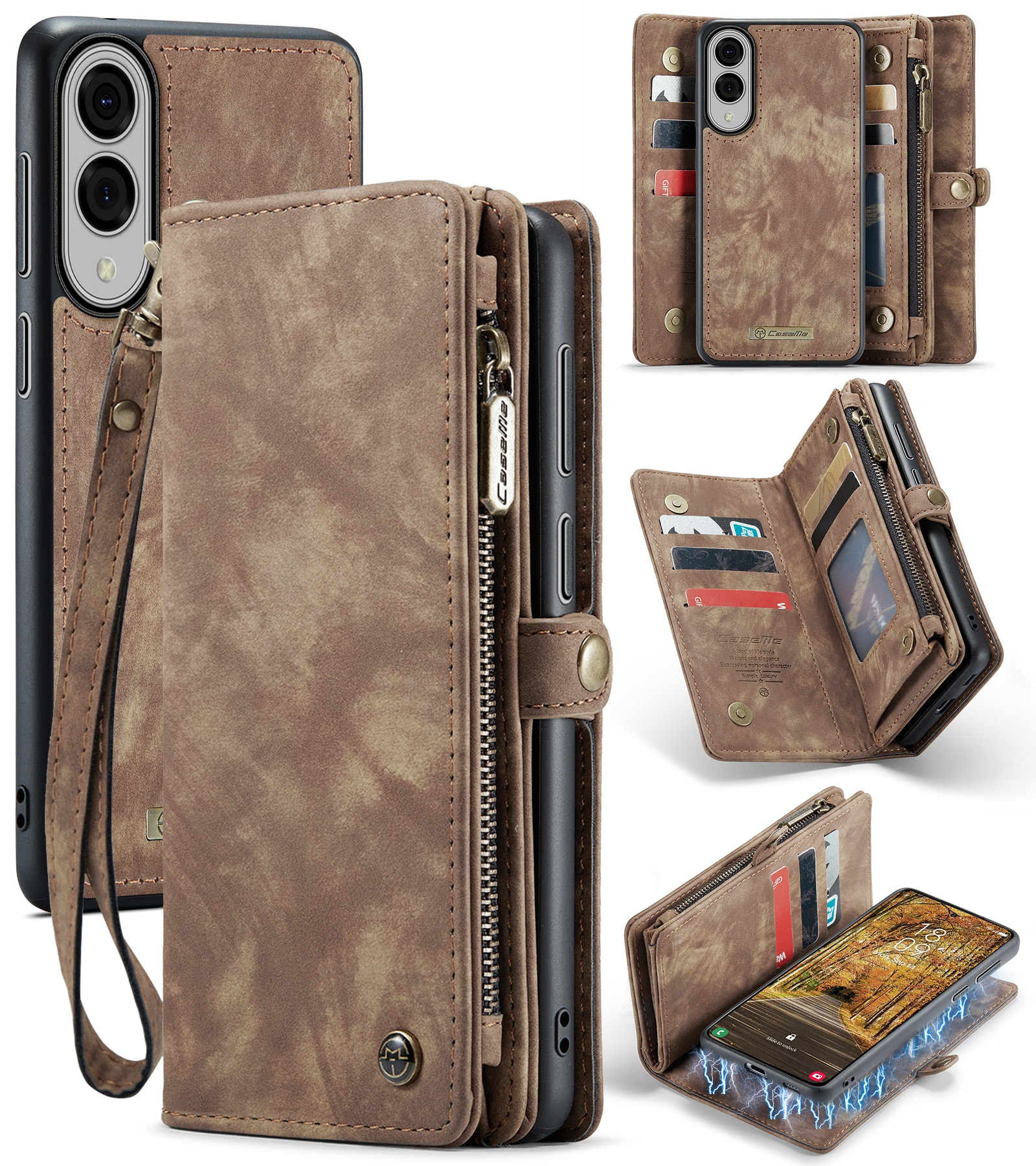 Cartera Multi-Slot Samsung Galaxy S25 Edge Marrón