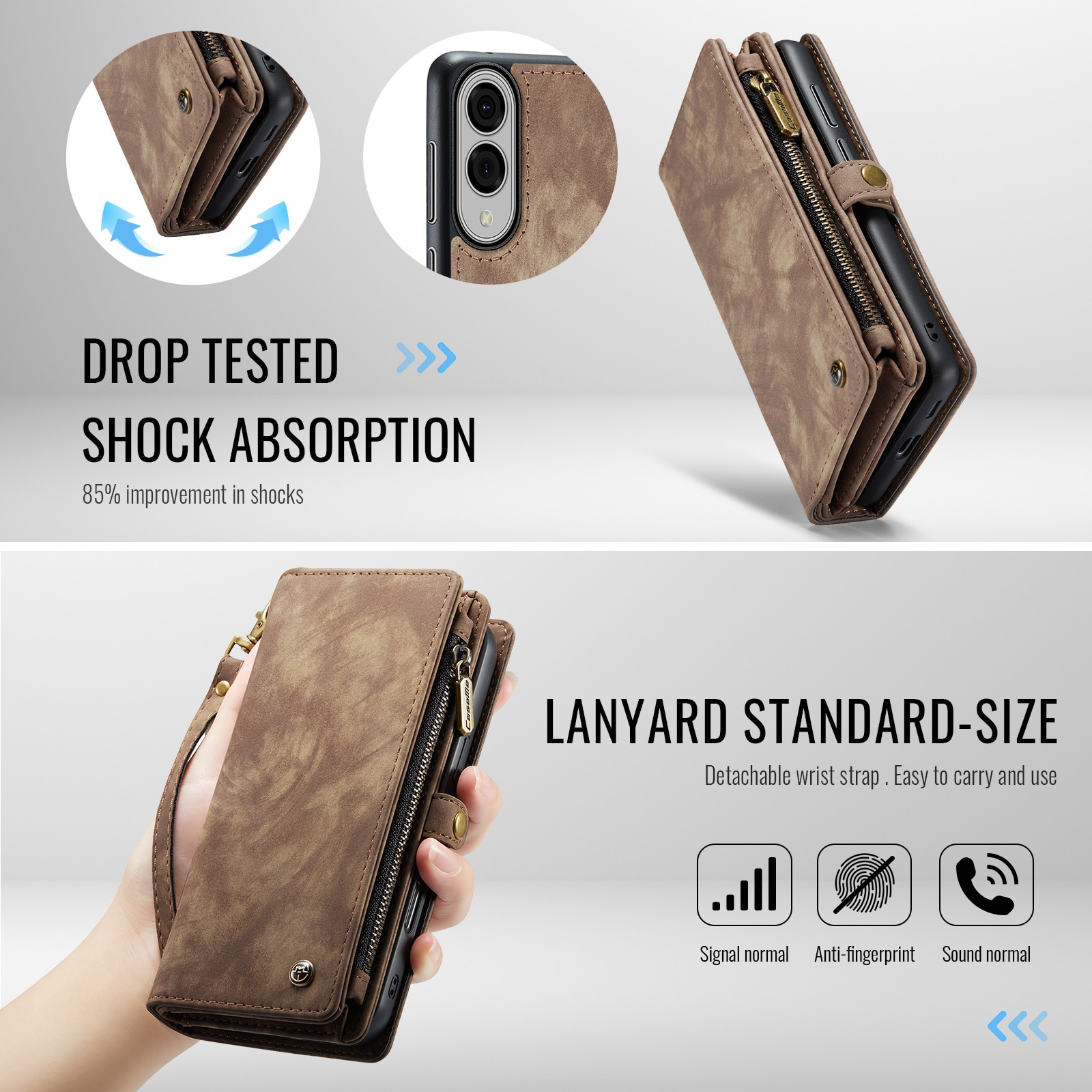 Cartera Multi-Slot Samsung Galaxy S25 Edge Marrón
