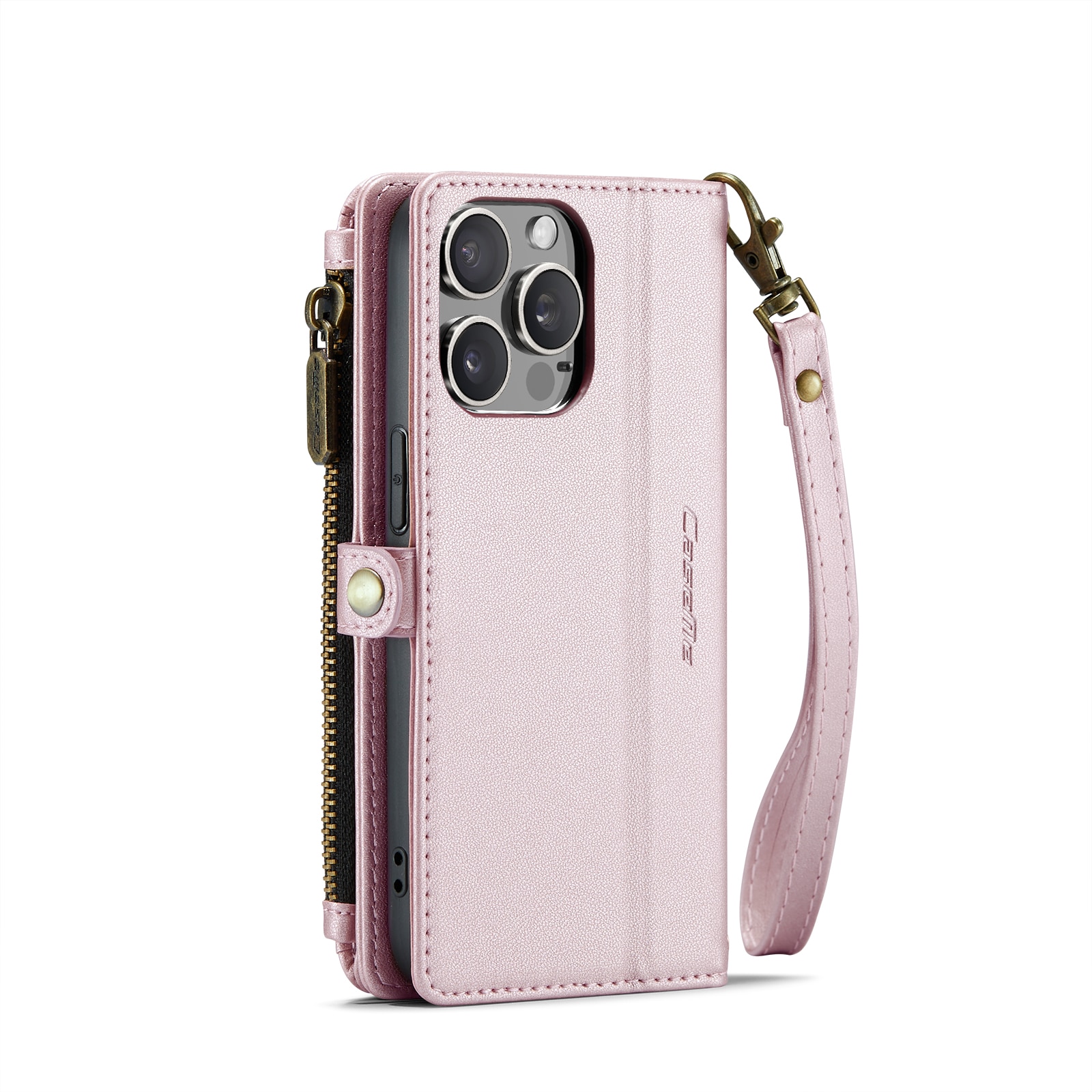 Funda de billetera iPhone 15 Pro rosado