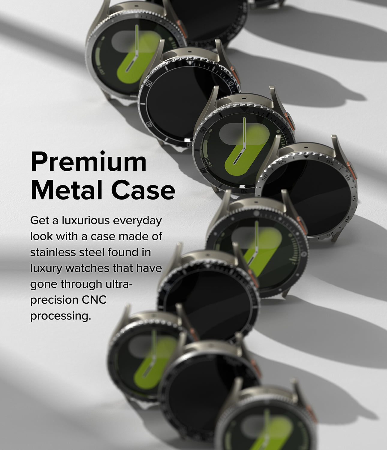 Bezel Styling + Glass Combo Samsung Galaxy Watch 7 44mm Black