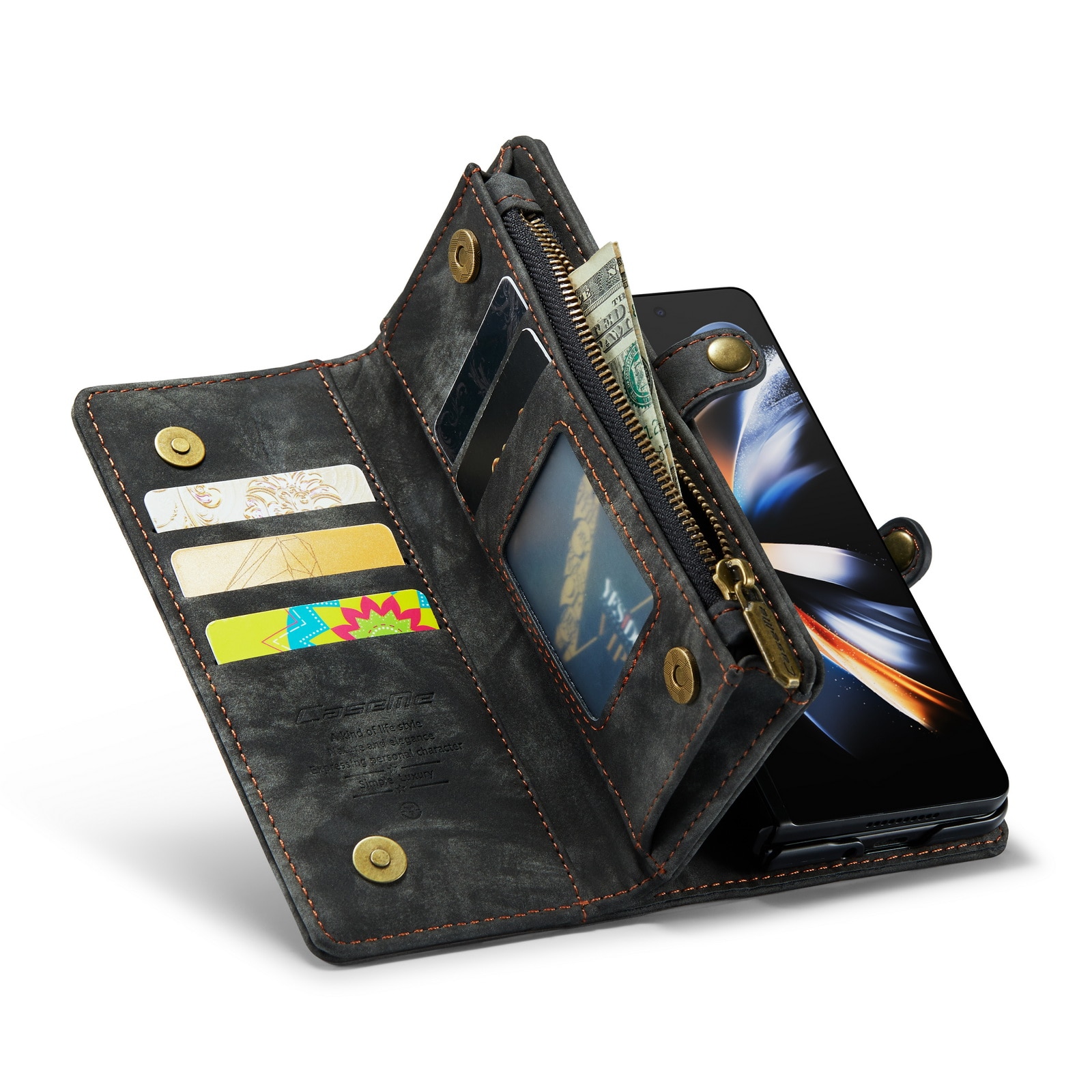 Cartera Multi-Slot Samsung Galaxy Z Fold 5 gris