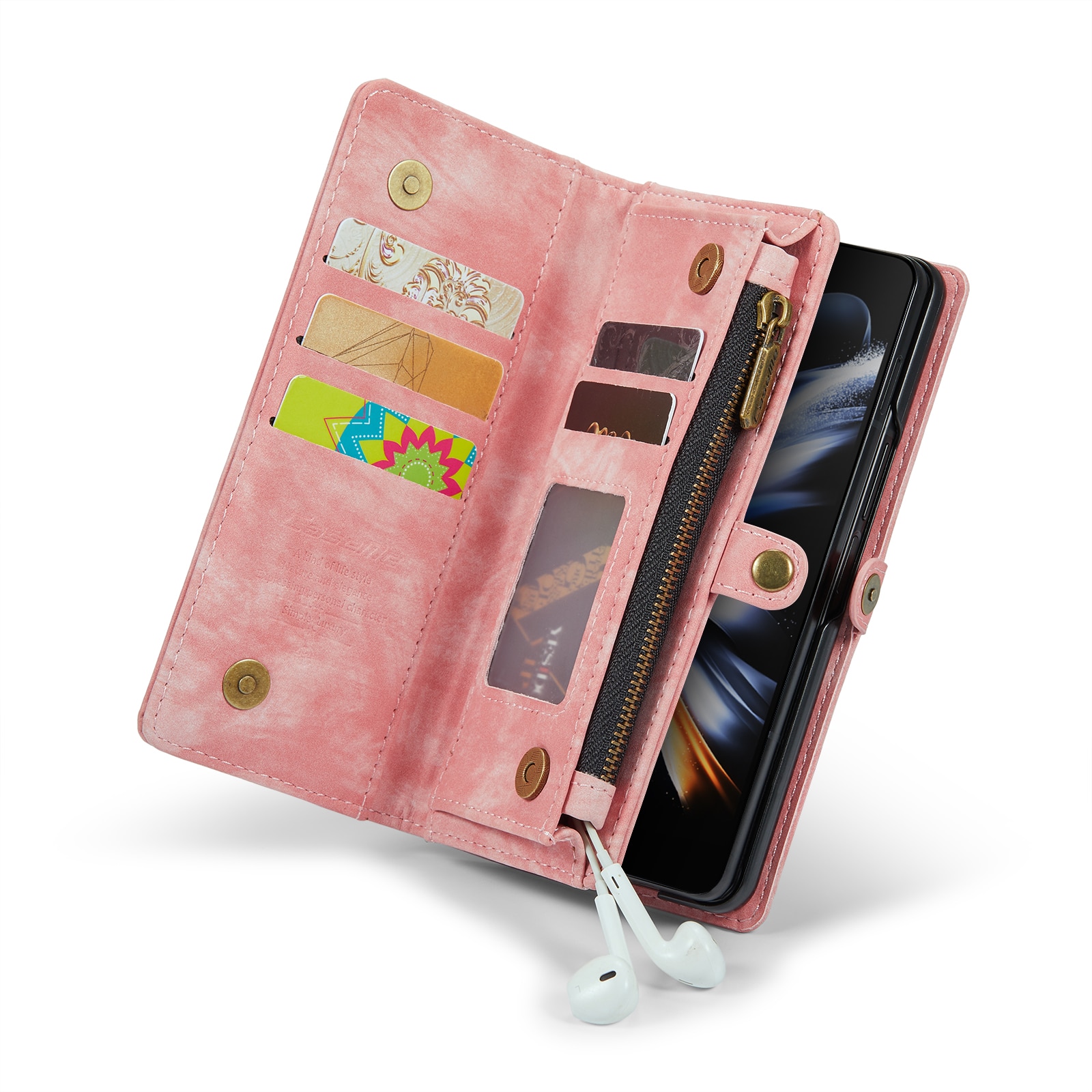 Cartera Multi-Slot Samsung Galaxy Z Fold 5 rosado