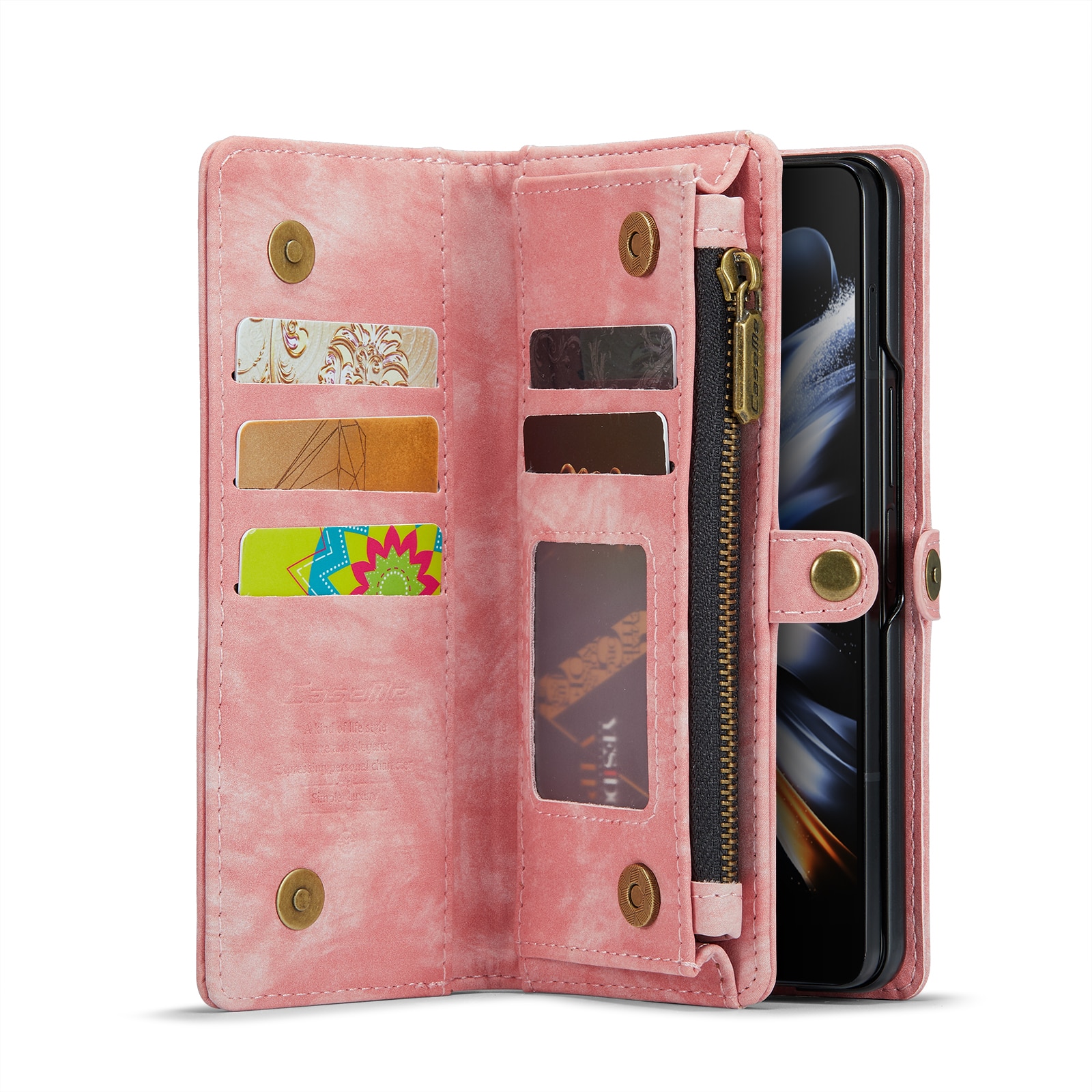 Cartera Multi-Slot Samsung Galaxy Z Fold 5 rosado