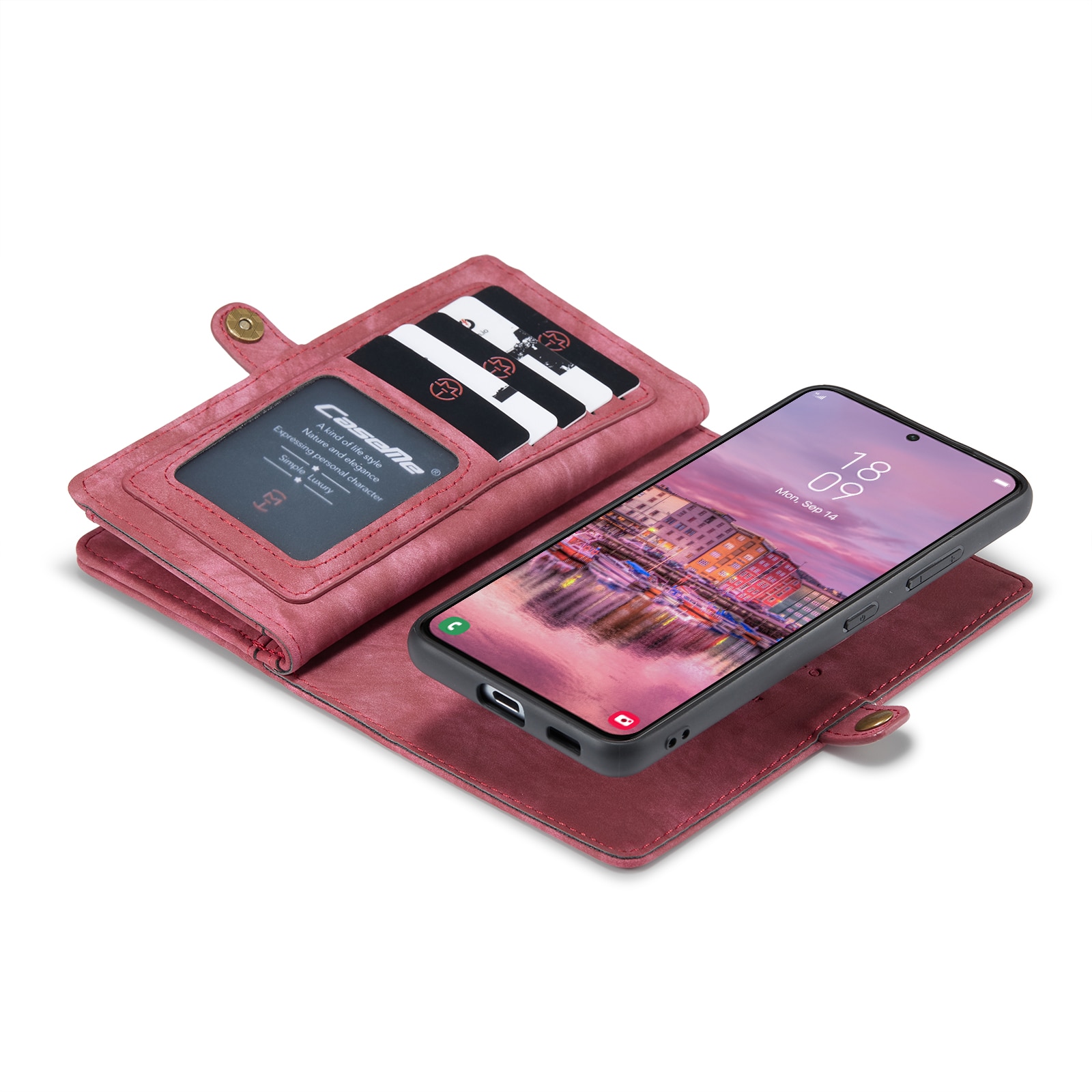 Cartera Multi-Slot Samsung Galaxy S22 Rojo