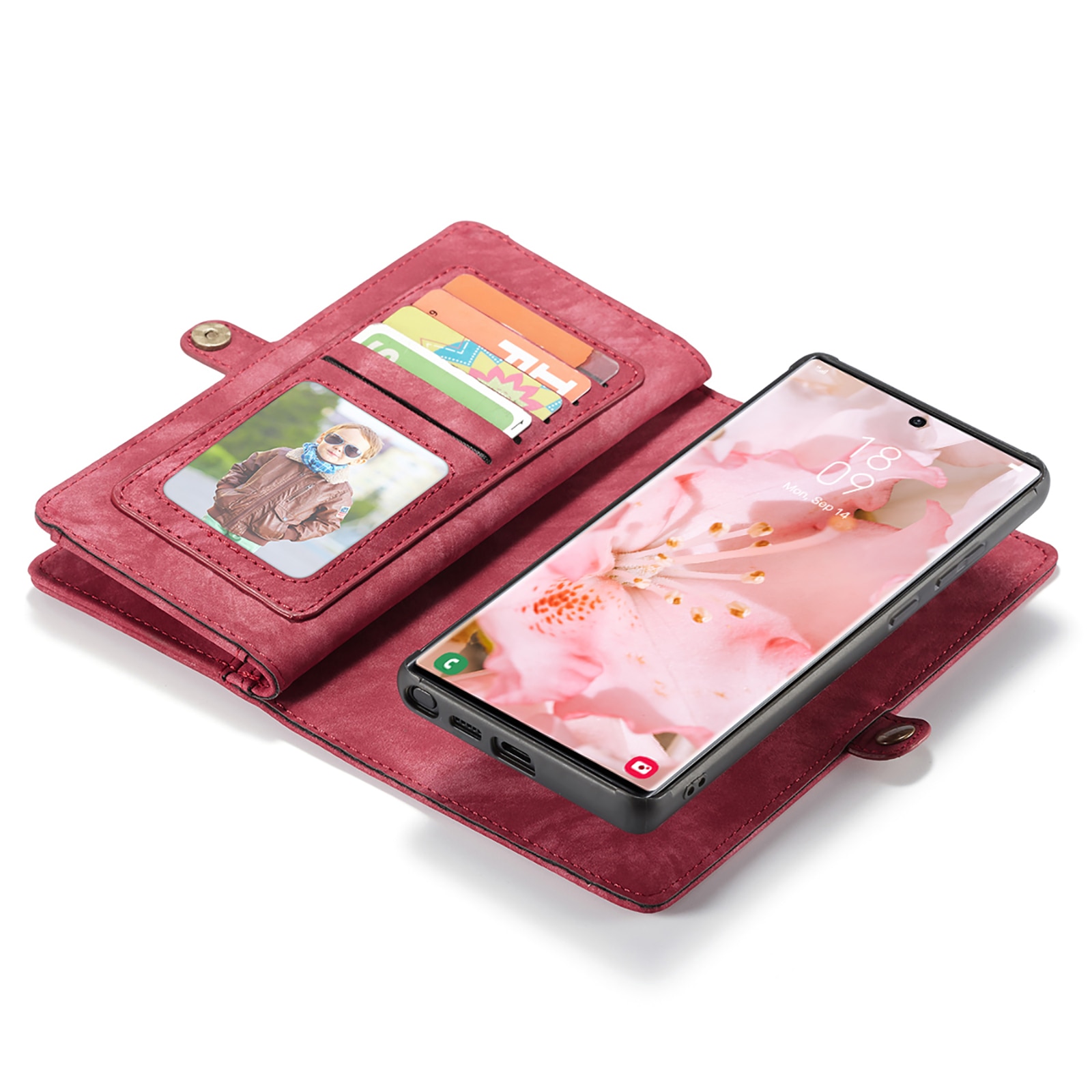 Cartera Multi-Slot Samsung Galaxy S22 Ultra Rojo