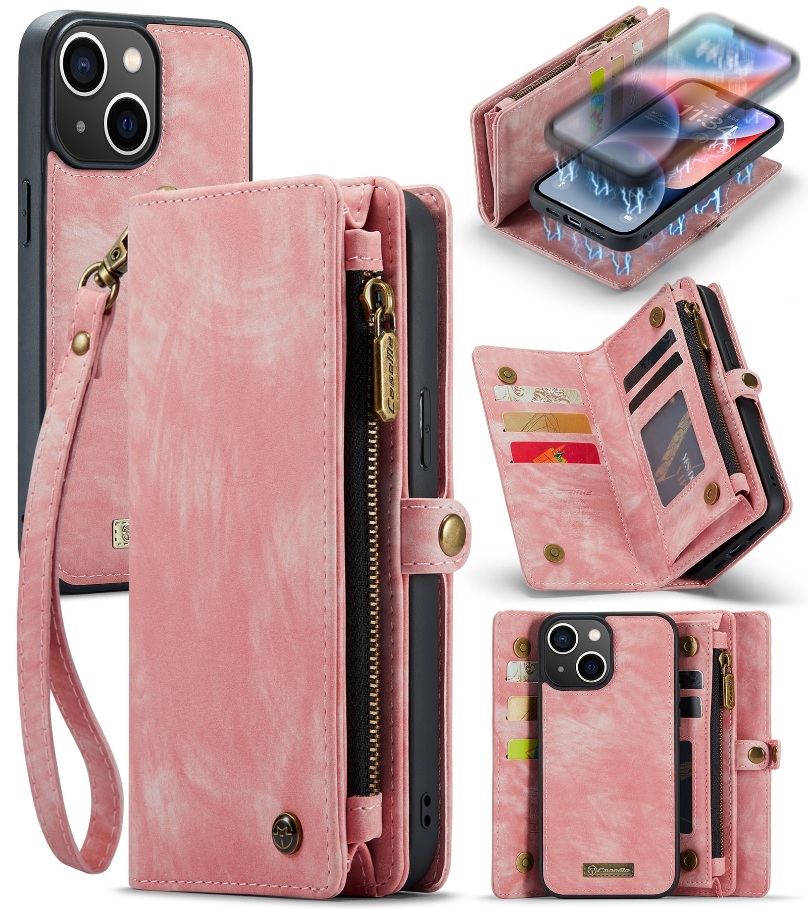 Cartera Multi-Slot iPhone 14 Rosado