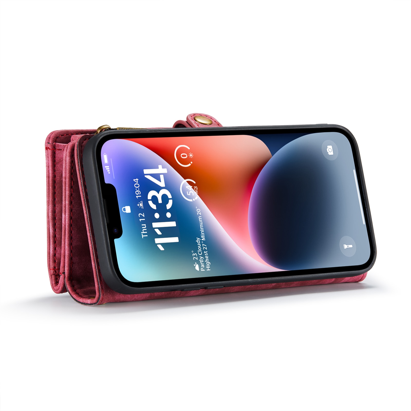 Cartera Multi-Slot iPhone 14 Plus Rojo