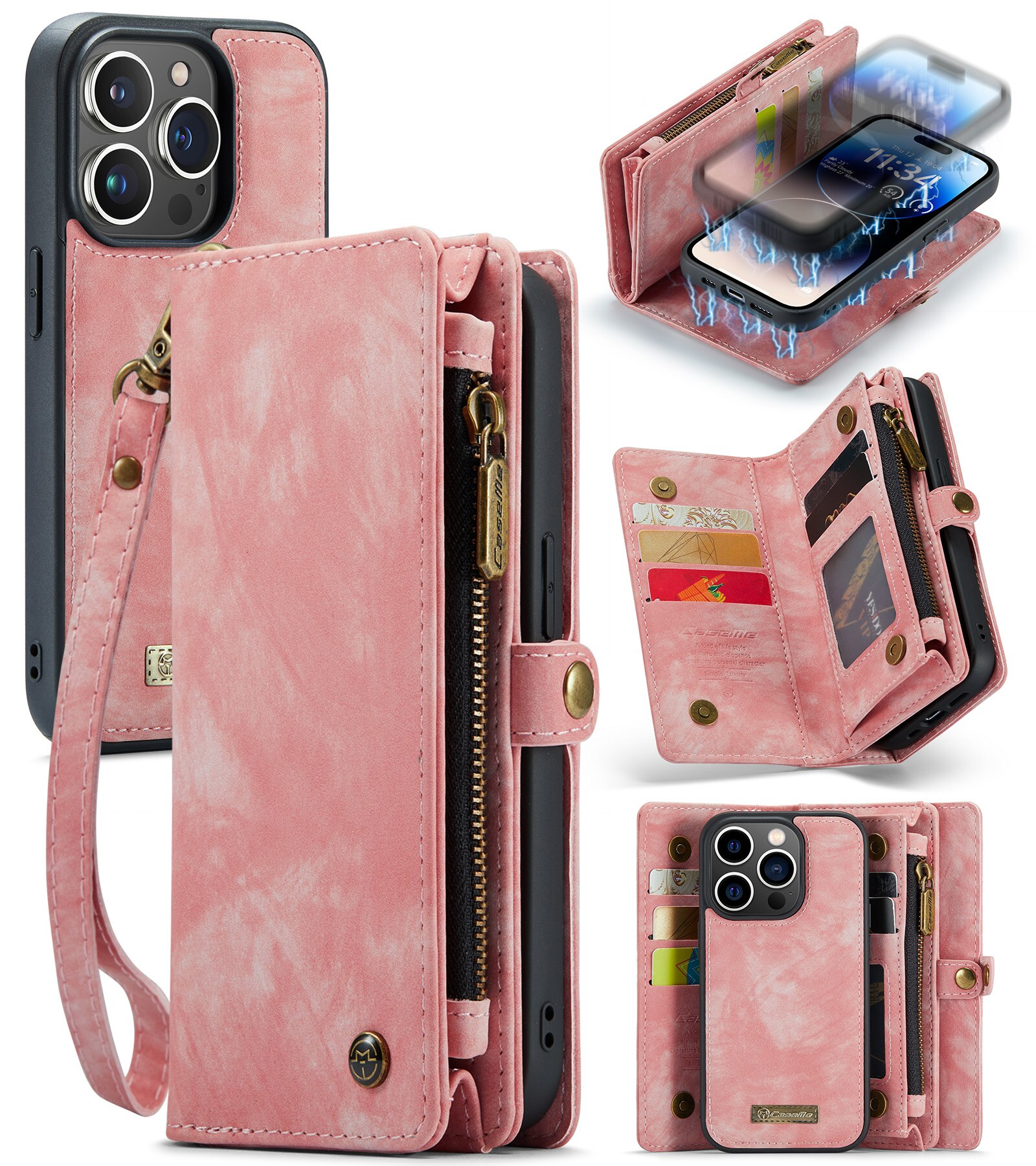 Cartera Multi-Slot iPhone 14 Pro Max Rosado