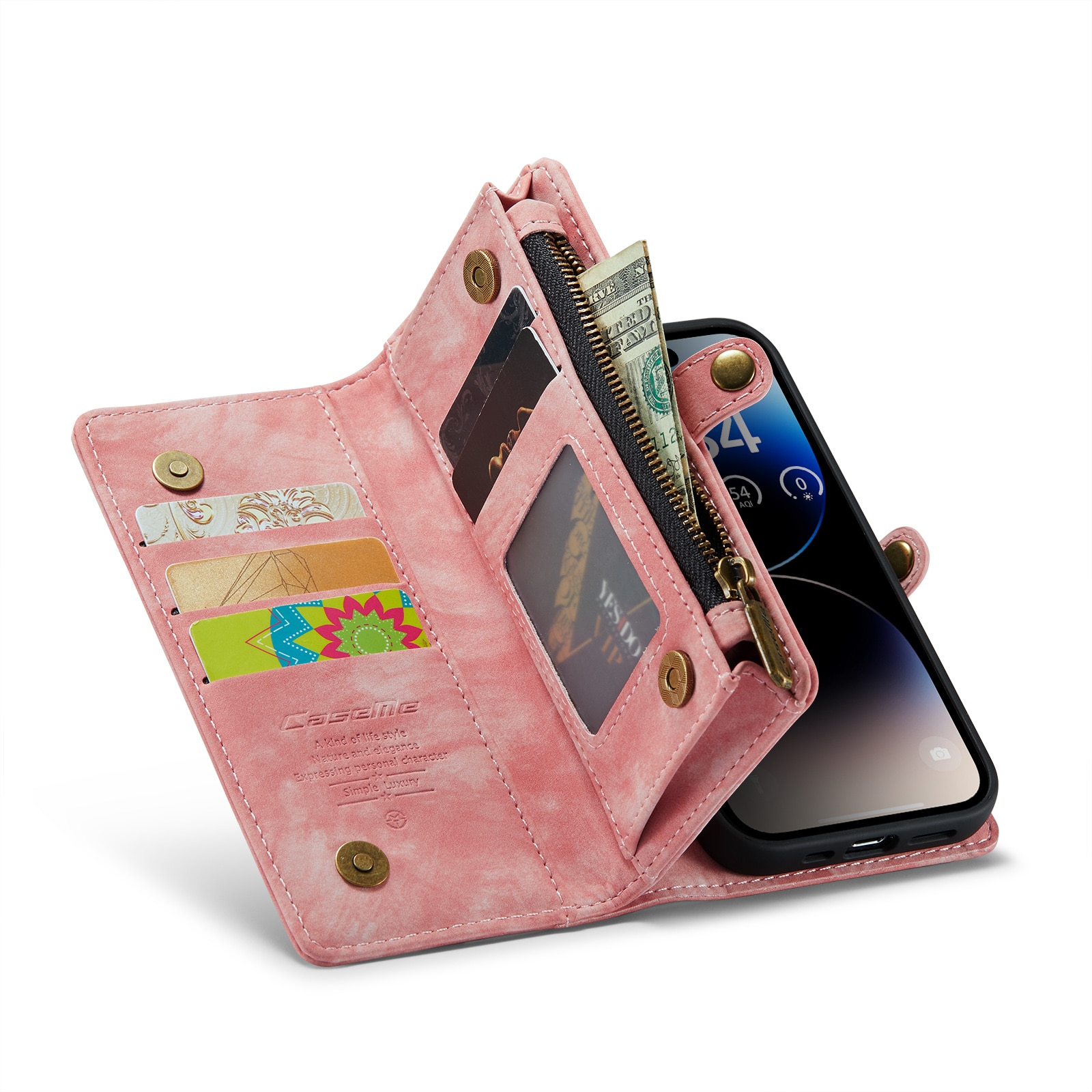 Cartera Multi-Slot iPhone 14 Pro Rosa