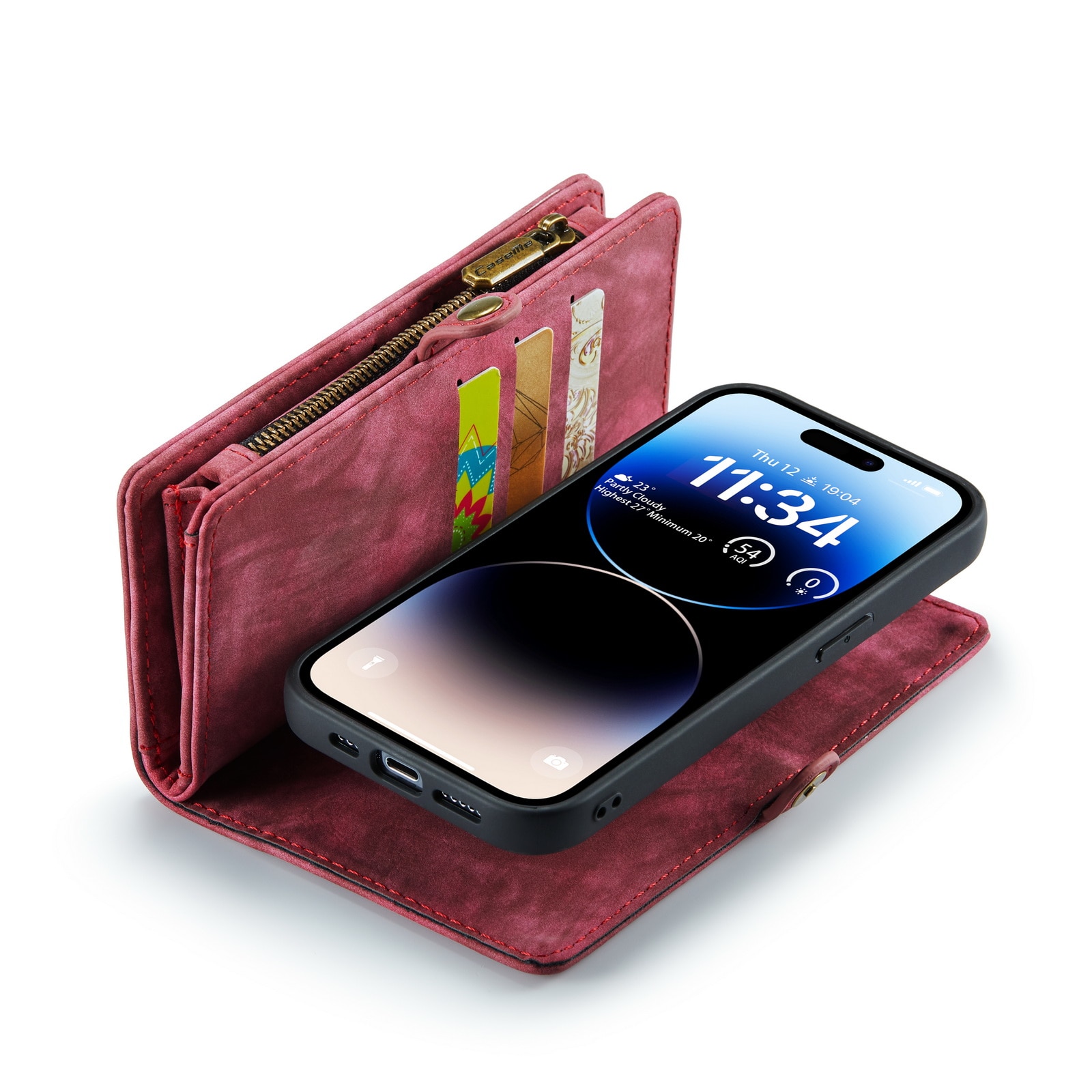 Cartera Multi-Slot iPhone 14 Pro Max Rojo