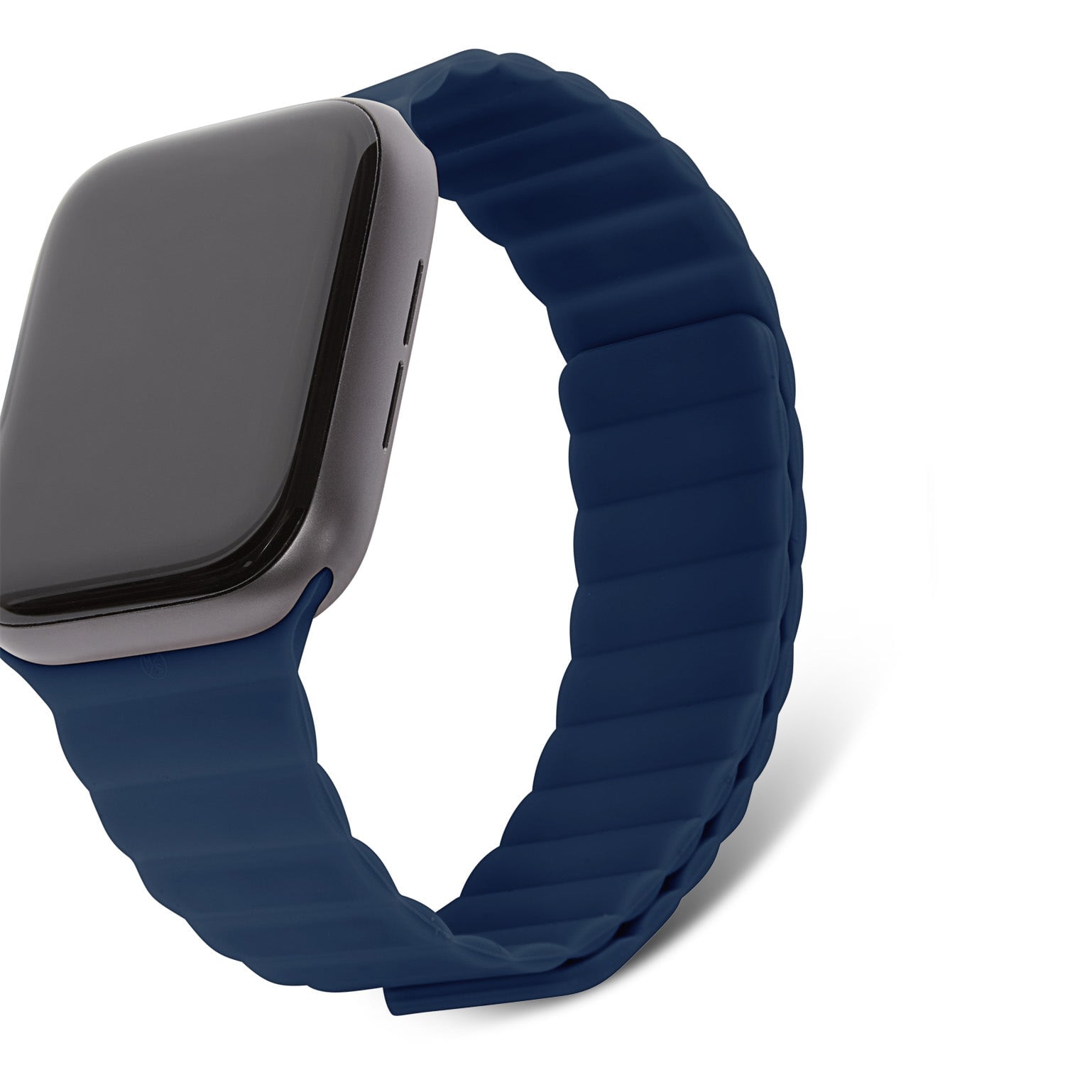 Silicone Magnetic Traction Strap Lite Apple Watch 45mm Series 7 Matte Navy