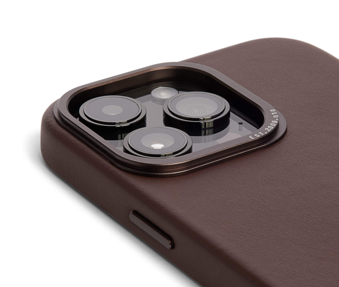 Leather Back Cover iPhone 14 Pro Brown