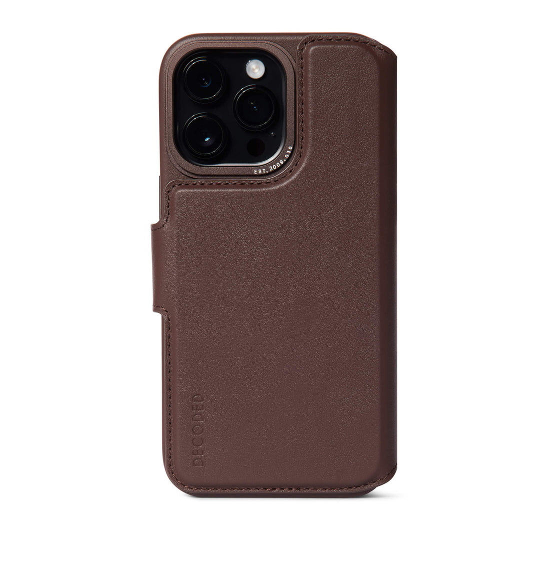 Detachable Wallet Leather iPhone 14 Pro Brown